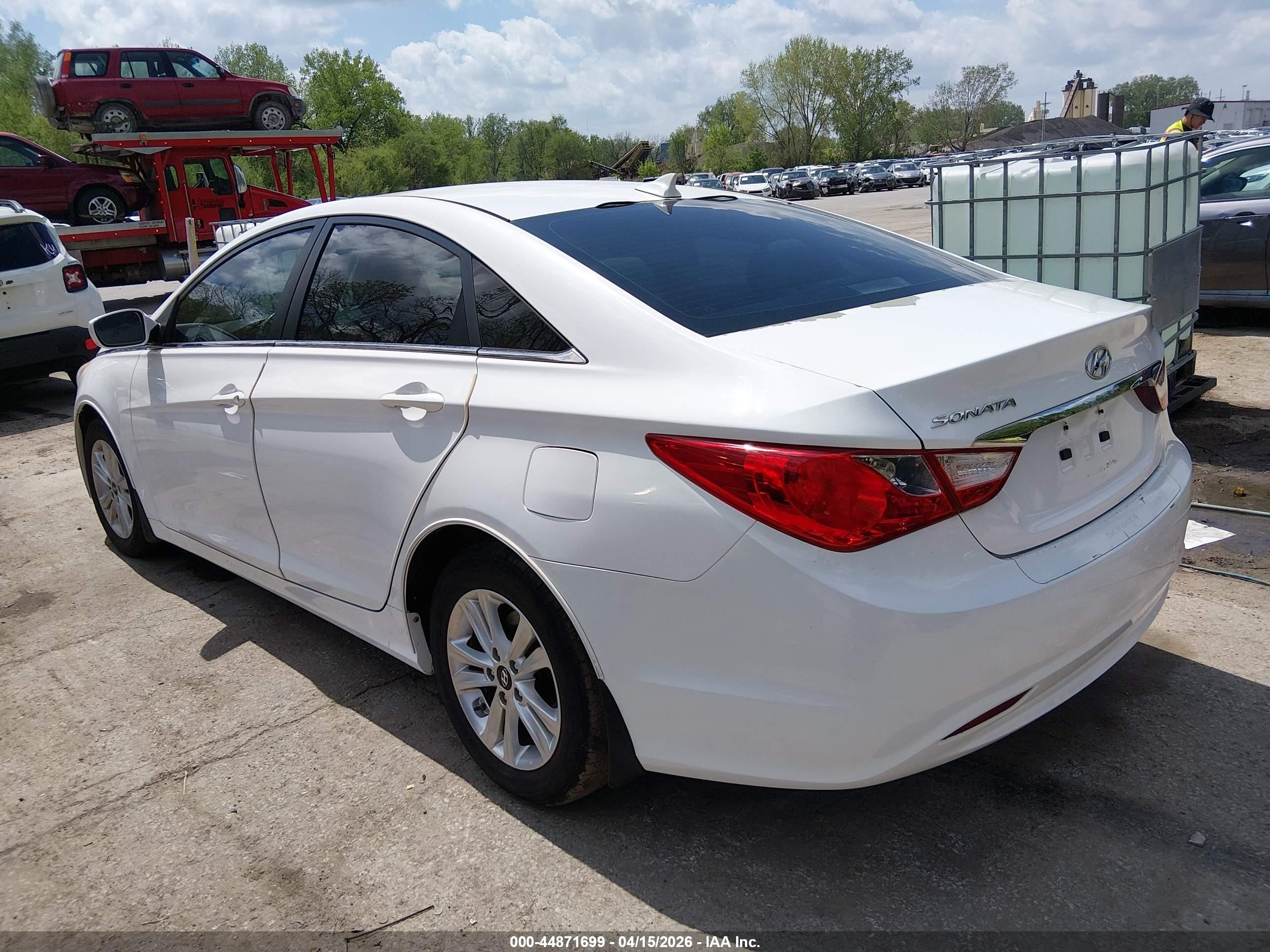 2013 Hyundai Sonata Gls White vin: 5NPEB4AC6DH755551