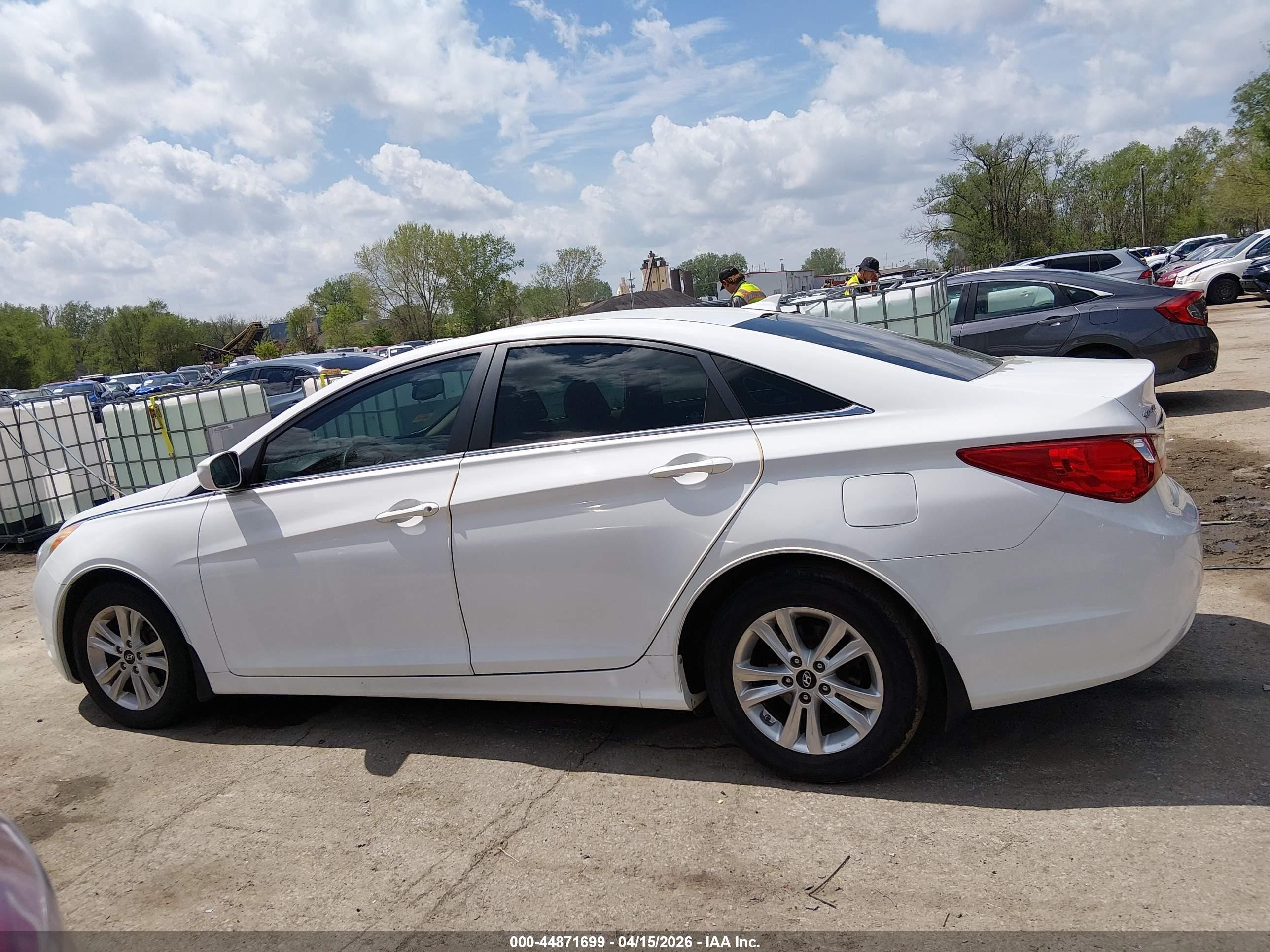 2013 Hyundai Sonata Gls White vin: 5NPEB4AC6DH755551