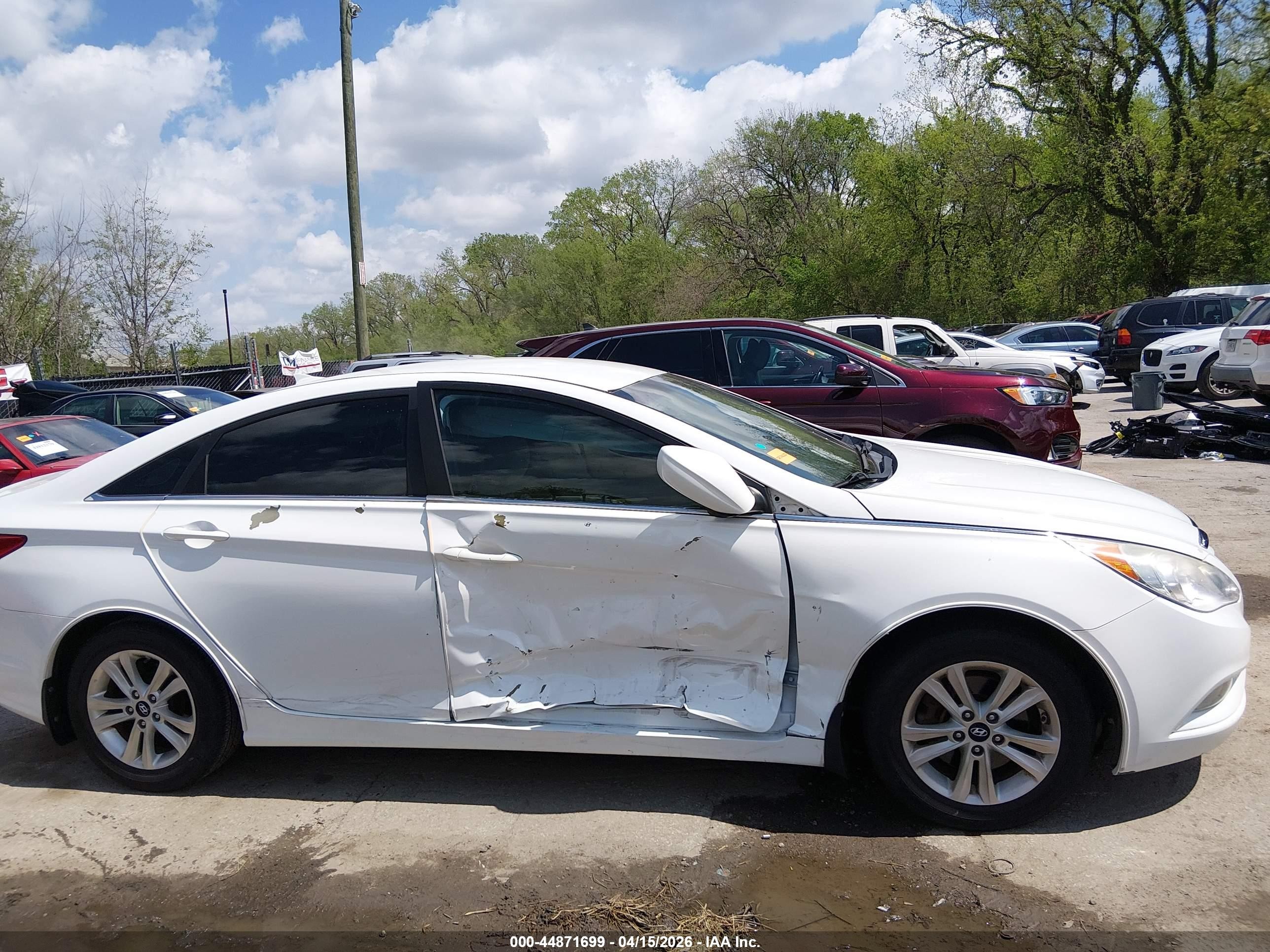 2013 Hyundai Sonata Gls White vin: 5NPEB4AC6DH755551