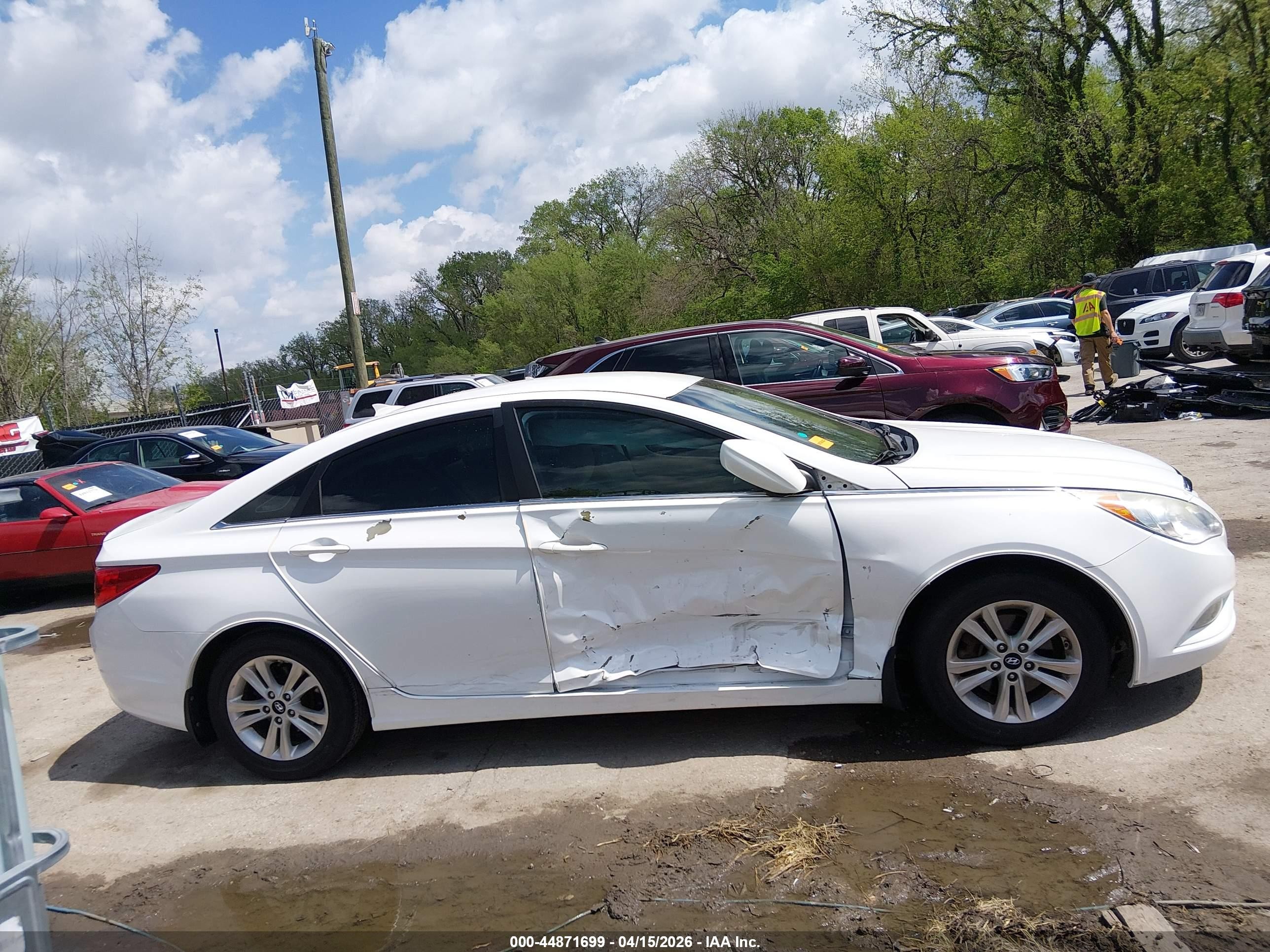 2013 Hyundai Sonata Gls White vin: 5NPEB4AC6DH755551