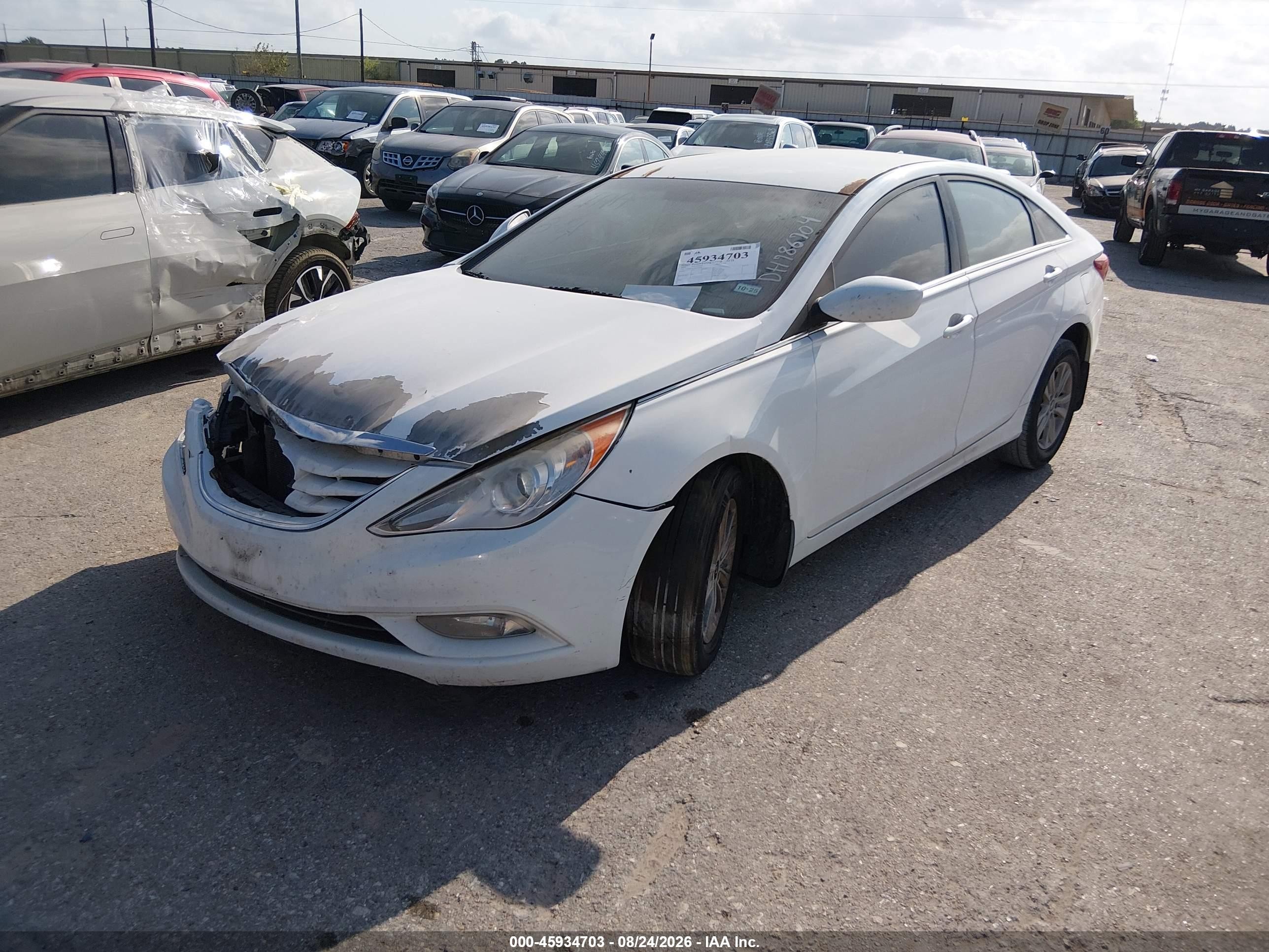 2013 Hyundai Sonata Gls White vin: 5NPEB4AC6DH786704