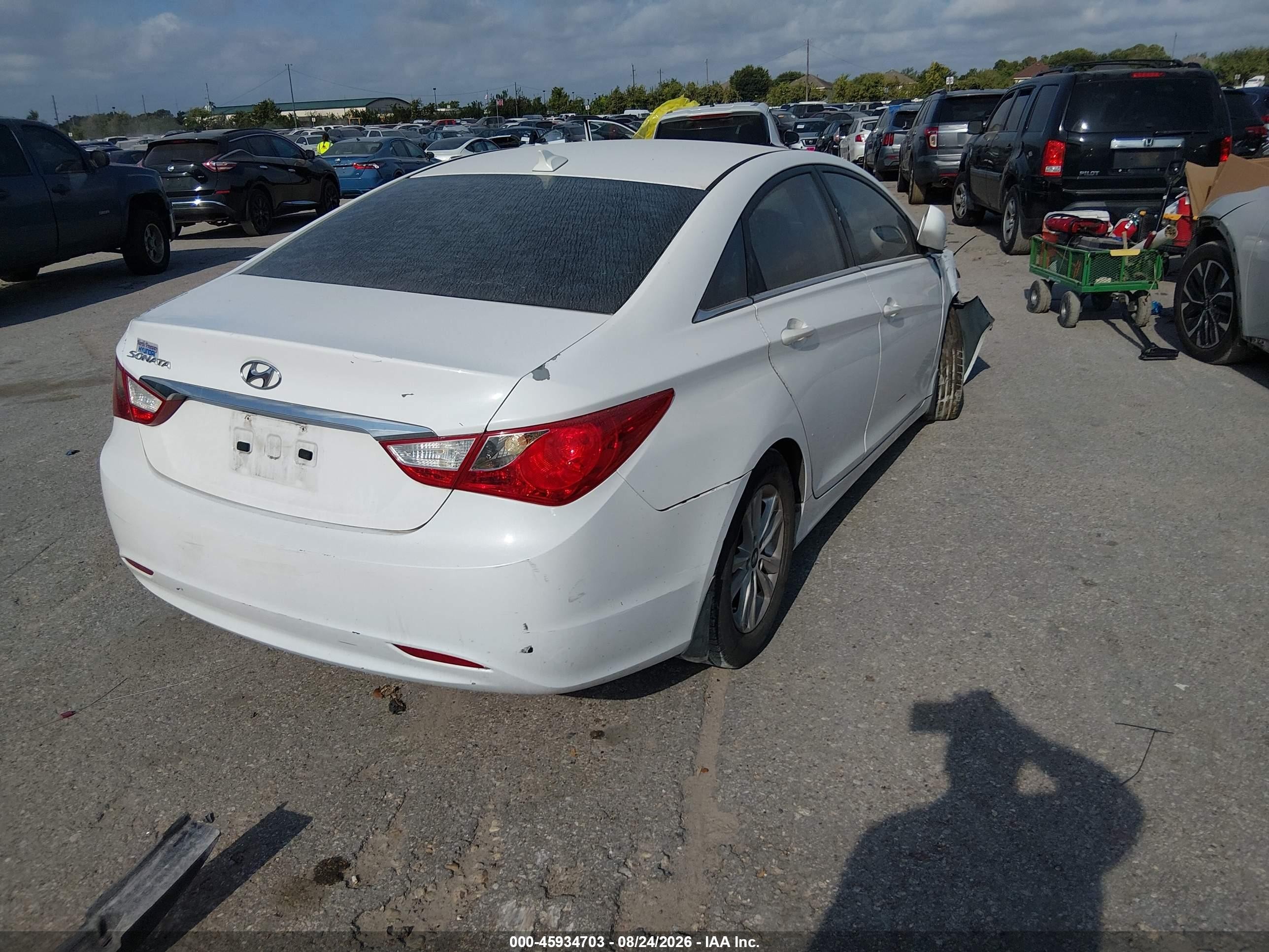 2013 Hyundai Sonata Gls White vin: 5NPEB4AC6DH786704