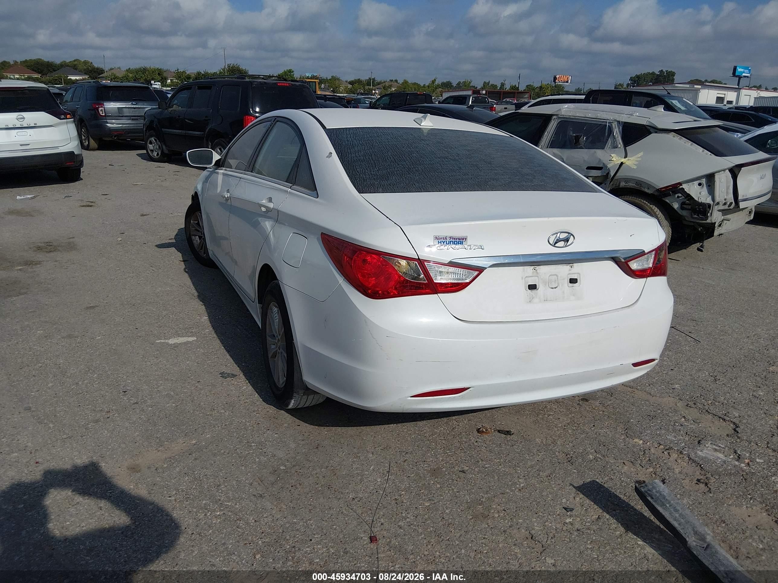 2013 Hyundai Sonata Gls White vin: 5NPEB4AC6DH786704