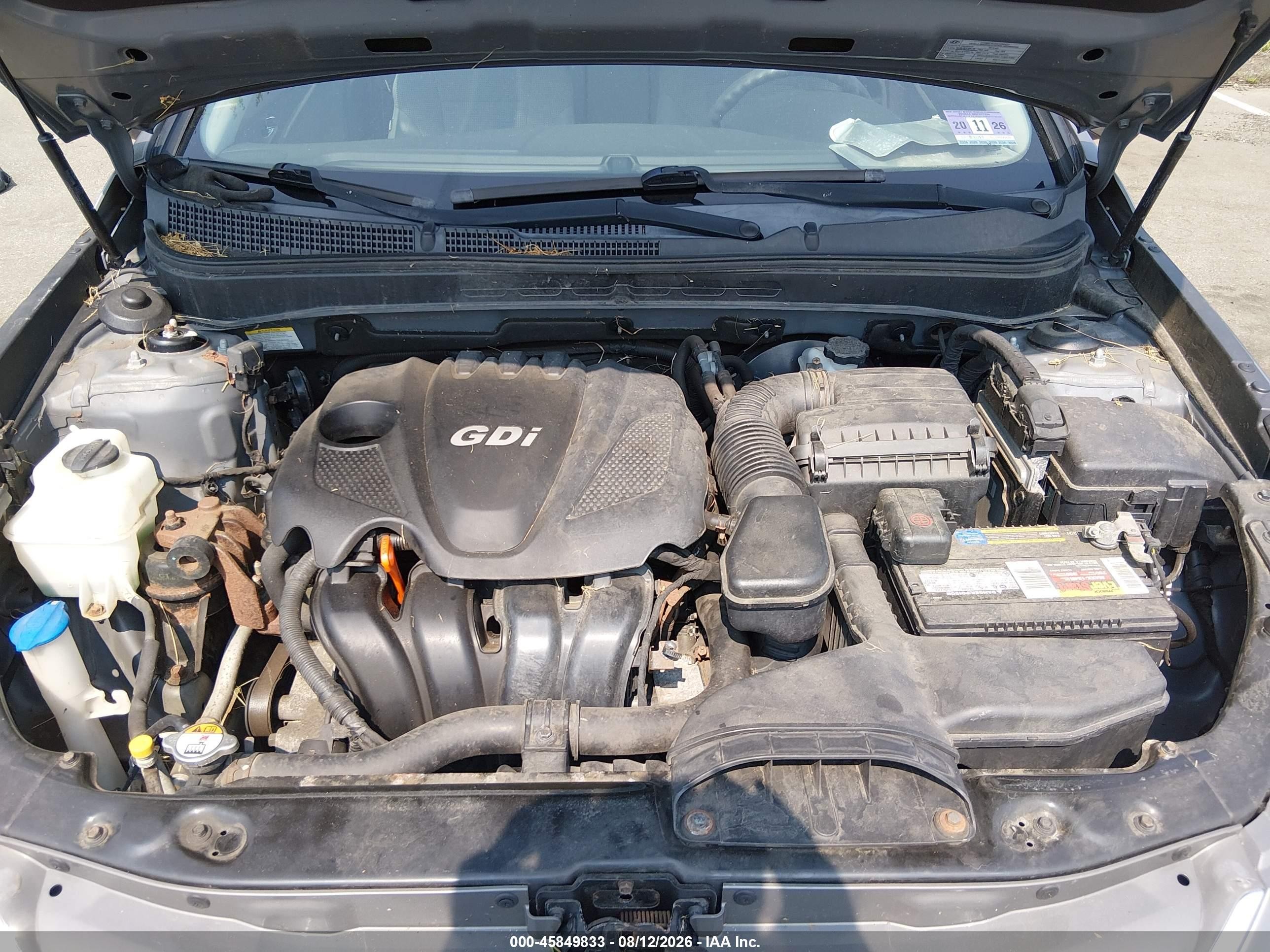 2013 Hyundai Sonata Gls Gray vin: 5NPEB4AC6DH800889
