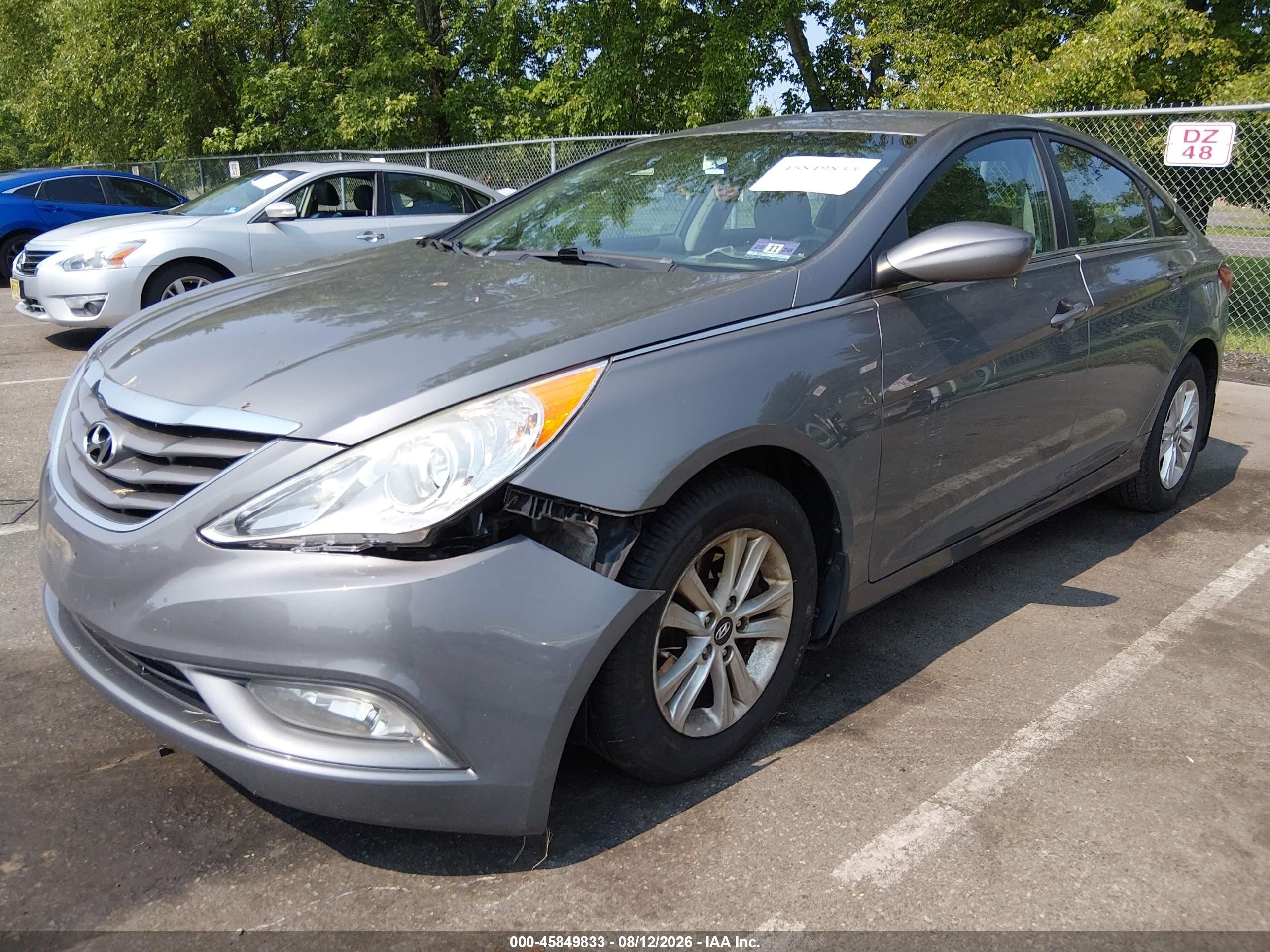2013 Hyundai Sonata Gls Gray vin: 5NPEB4AC6DH800889