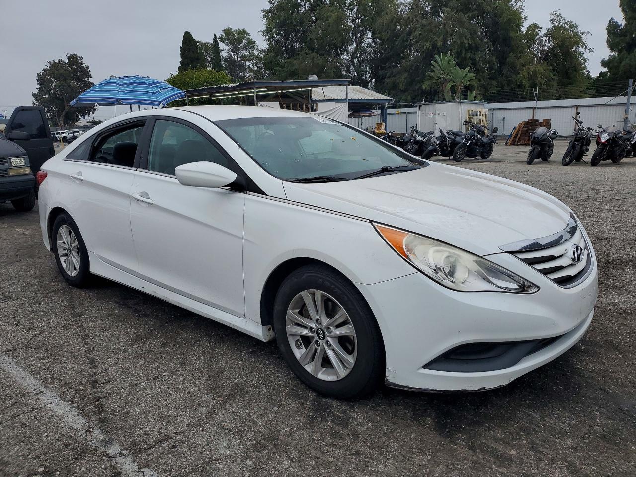2014 Hyundai Sonata Gls White vin: 5NPEB4AC6EH822330