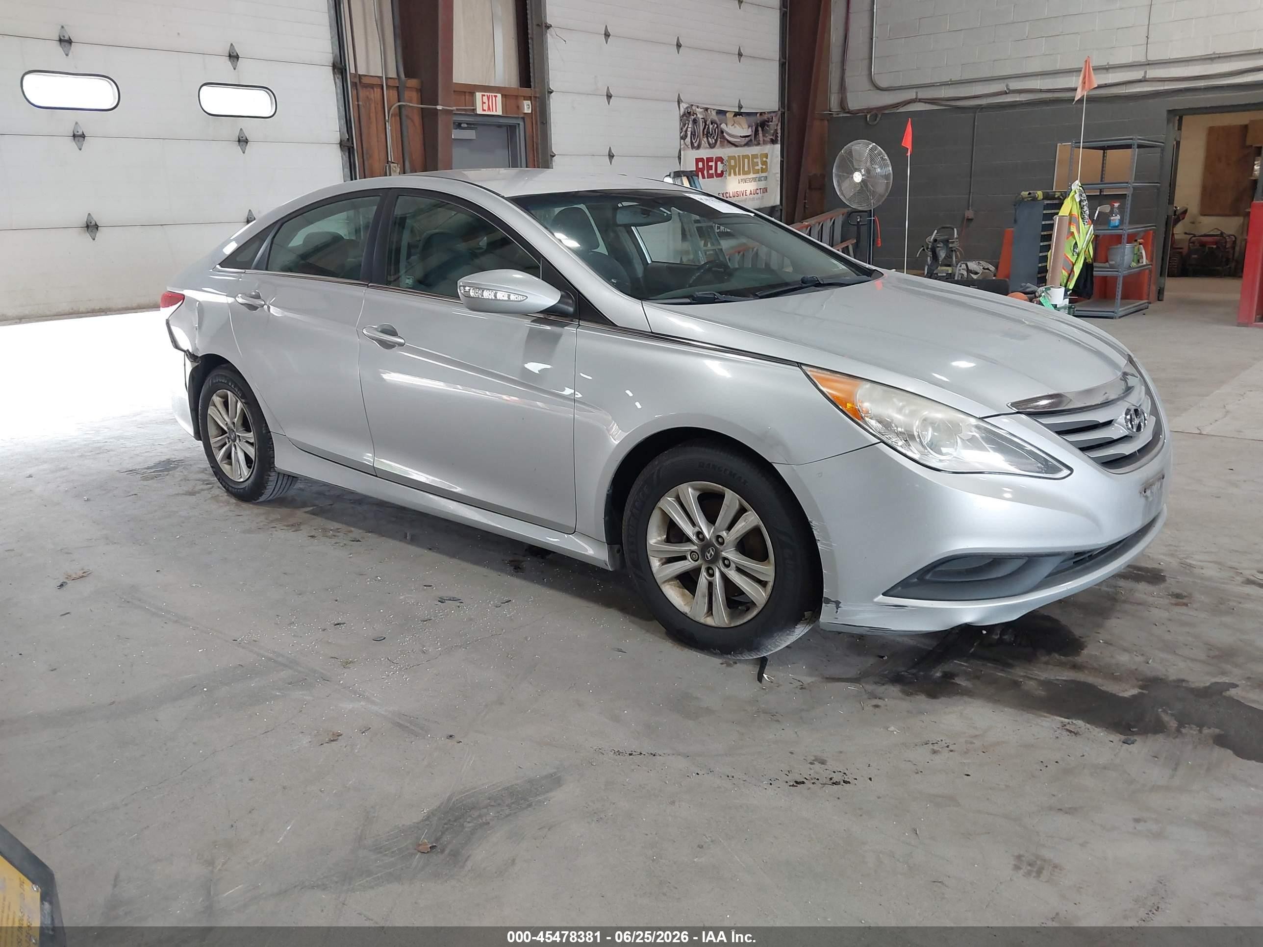 2014 Hyundai Sonata Gls Silver vin: 5NPEB4AC6EH837474