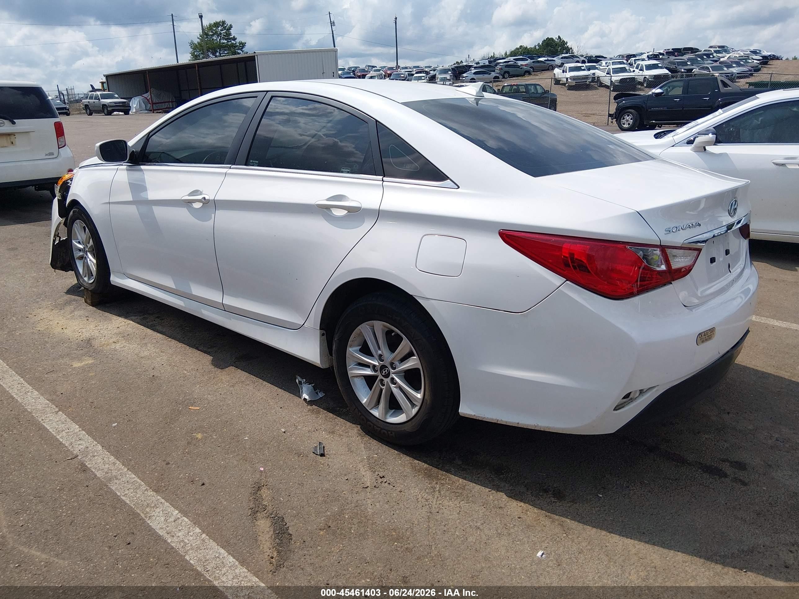 2014 Hyundai Sonata Gls White vin: 5NPEB4AC6EH840553