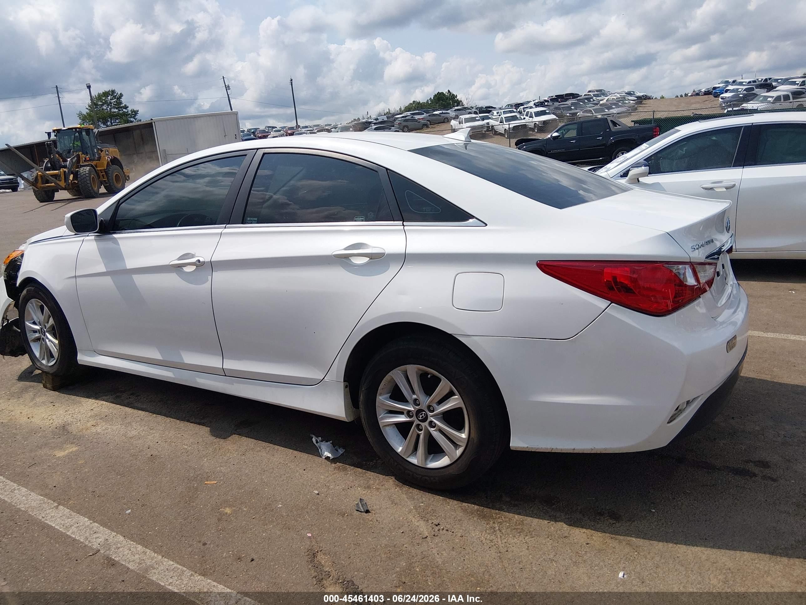 2014 Hyundai Sonata Gls White vin: 5NPEB4AC6EH840553