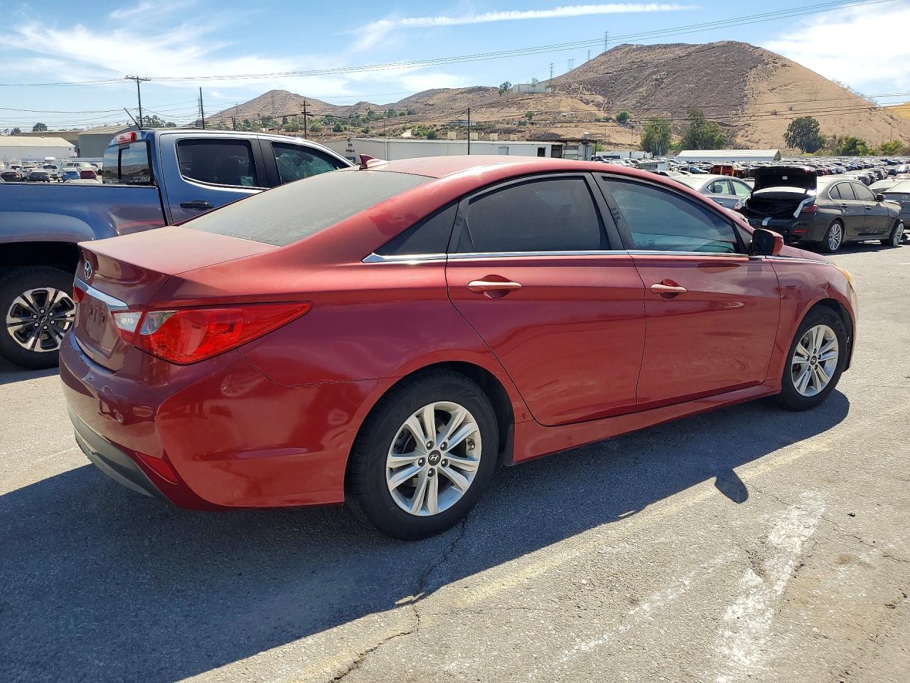2014 Hyundai Sonata Gls Red vin: 5NPEB4AC6EH845168