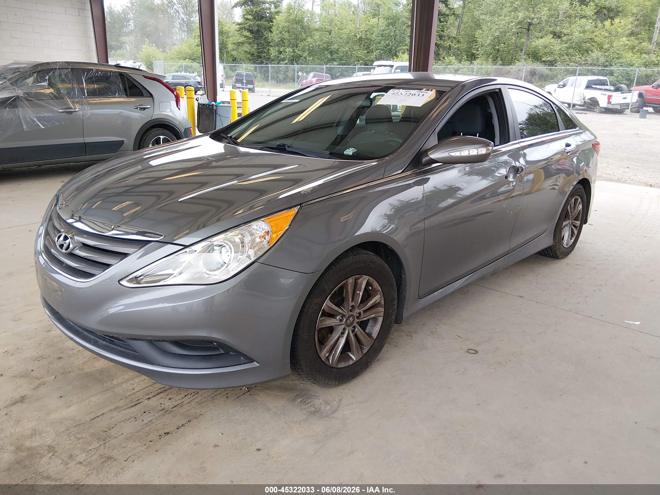 2014 Hyundai Sonata Gls Gray vin: 5NPEB4AC6EH848328