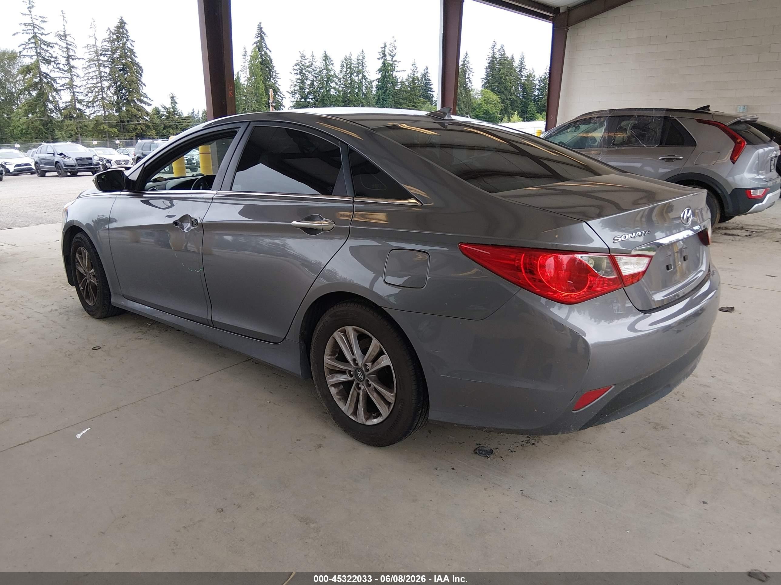 2014 Hyundai Sonata Gls Gray vin: 5NPEB4AC6EH848328