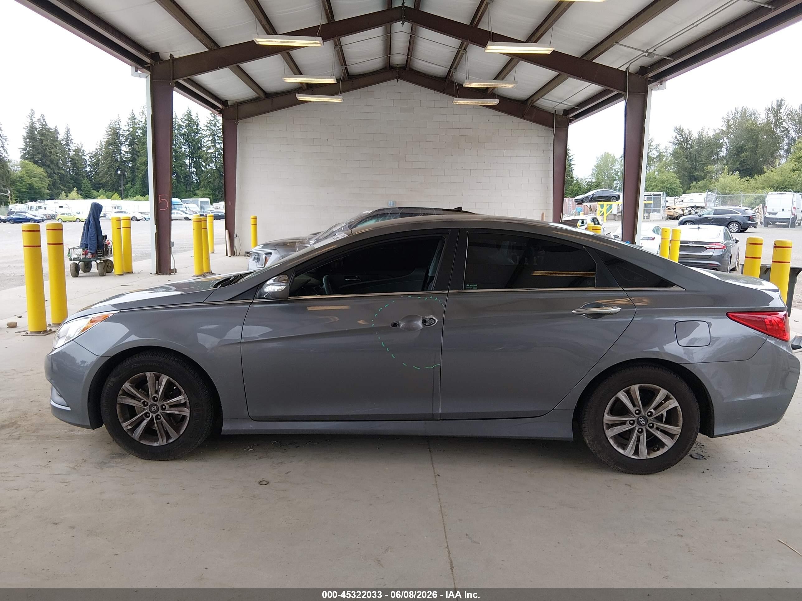 2014 Hyundai Sonata Gls Gray vin: 5NPEB4AC6EH848328