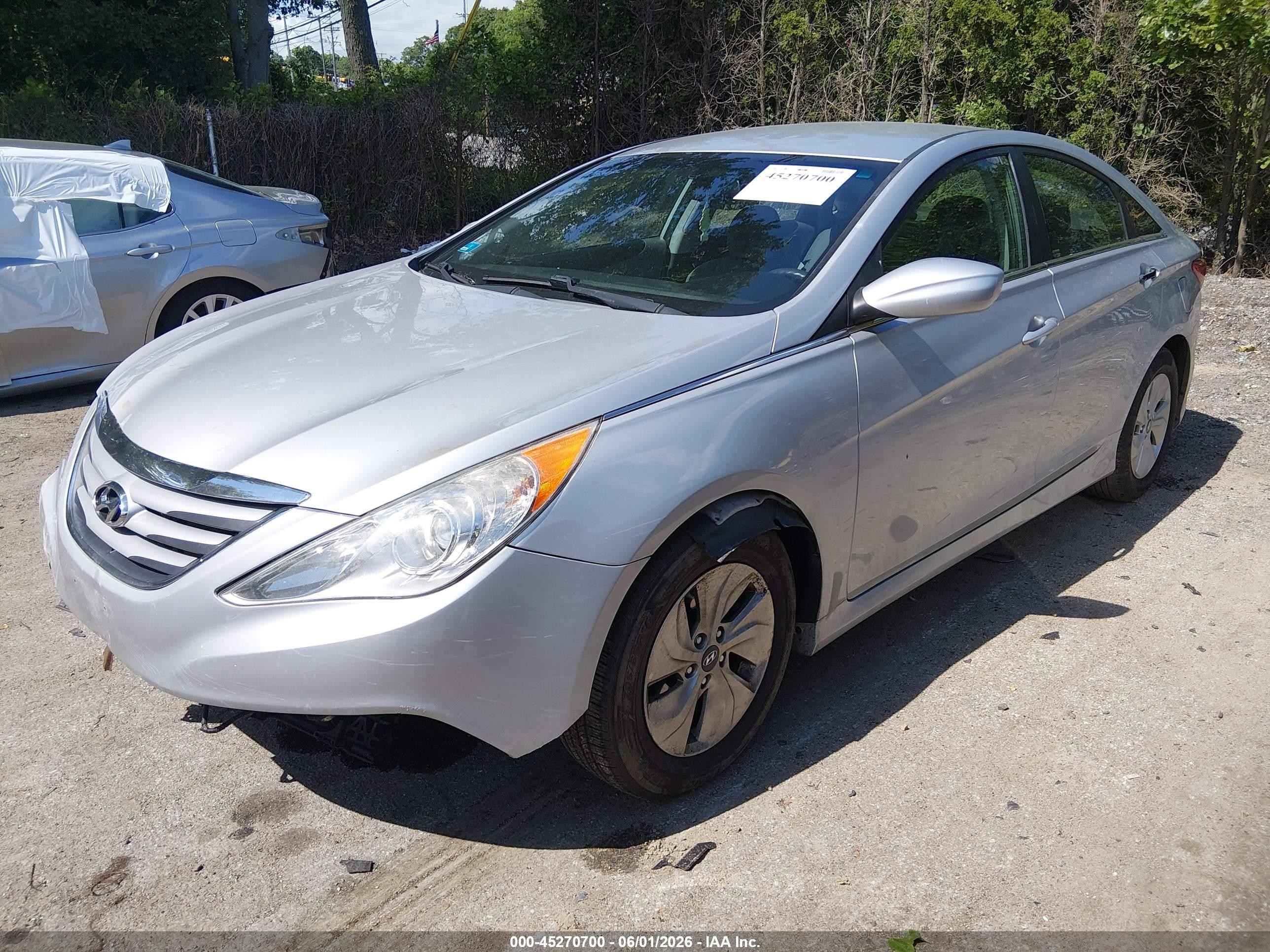 2014 Hyundai Sonata Gls Silver vin: 5NPEB4AC6EH858826