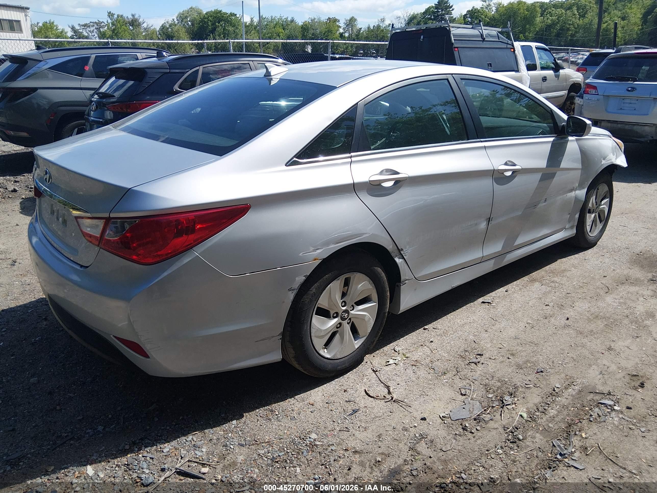 2014 Hyundai Sonata Gls Silver vin: 5NPEB4AC6EH858826