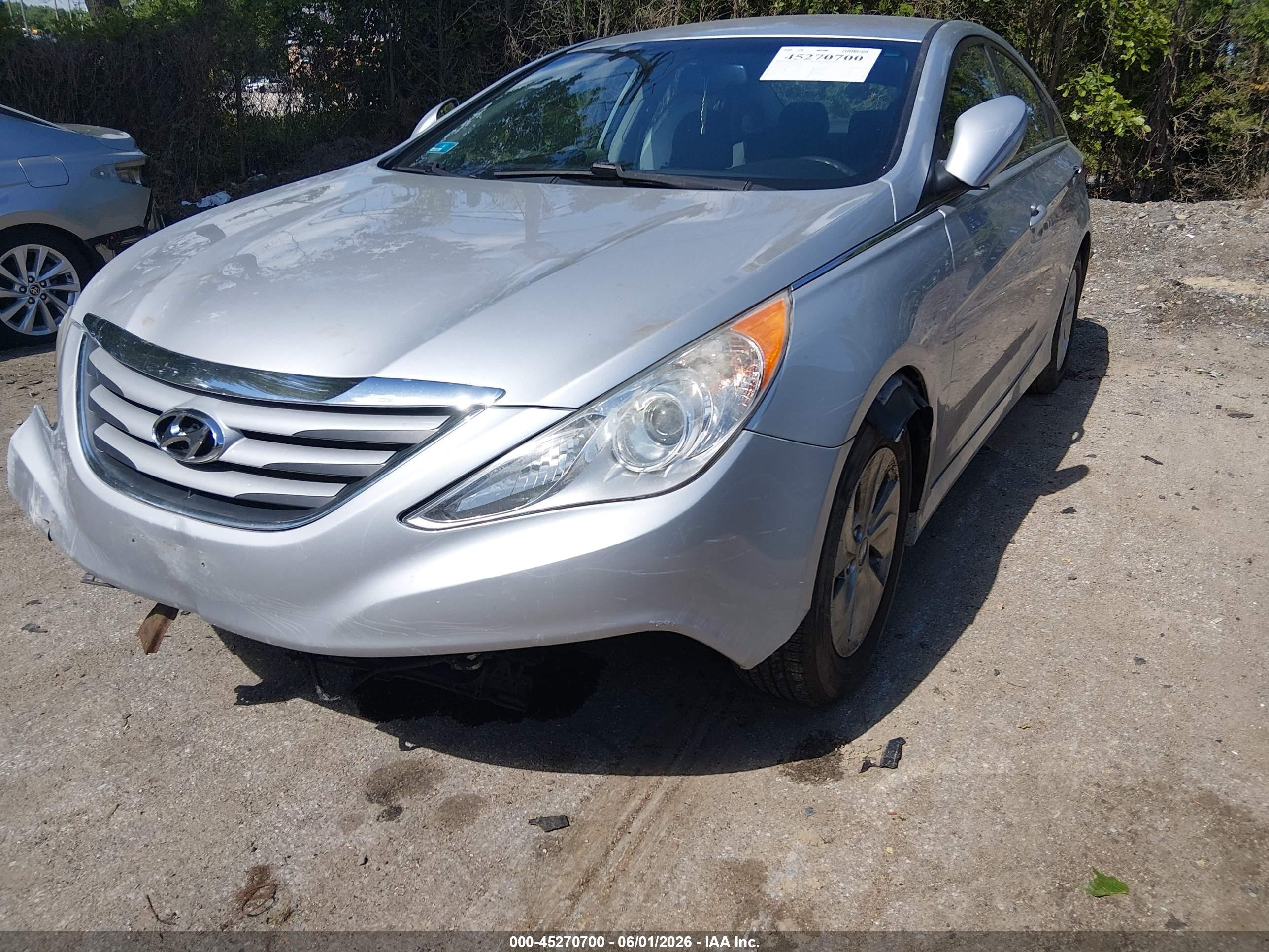 2014 Hyundai Sonata Gls Silver vin: 5NPEB4AC6EH858826