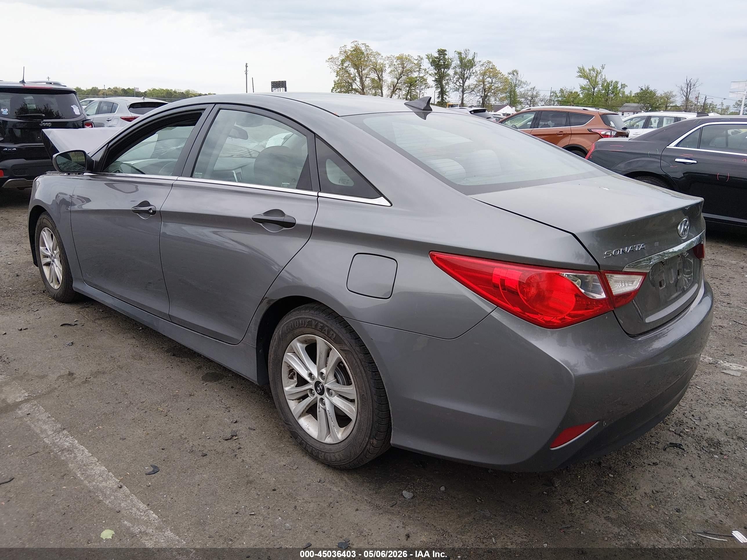 2014 Hyundai Sonata Gls Gray vin: 5NPEB4AC6EH860947
