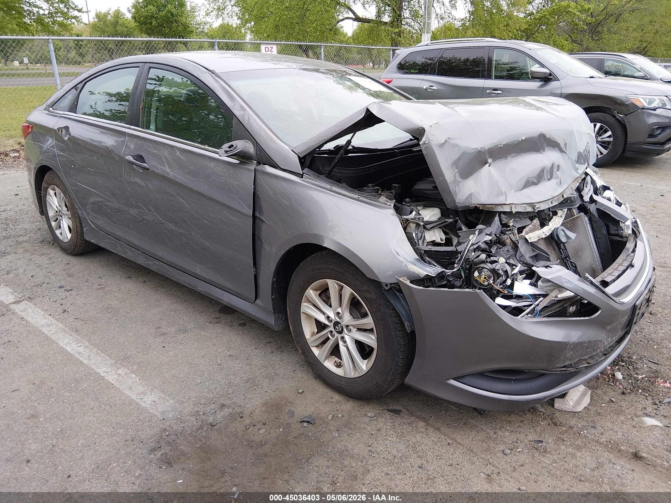 2014 Hyundai Sonata Gls Gray vin: 5NPEB4AC6EH860947