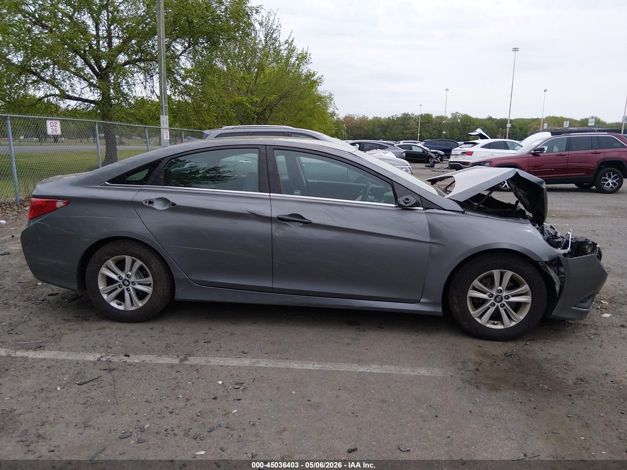 2014 Hyundai Sonata Gls Gray vin: 5NPEB4AC6EH860947