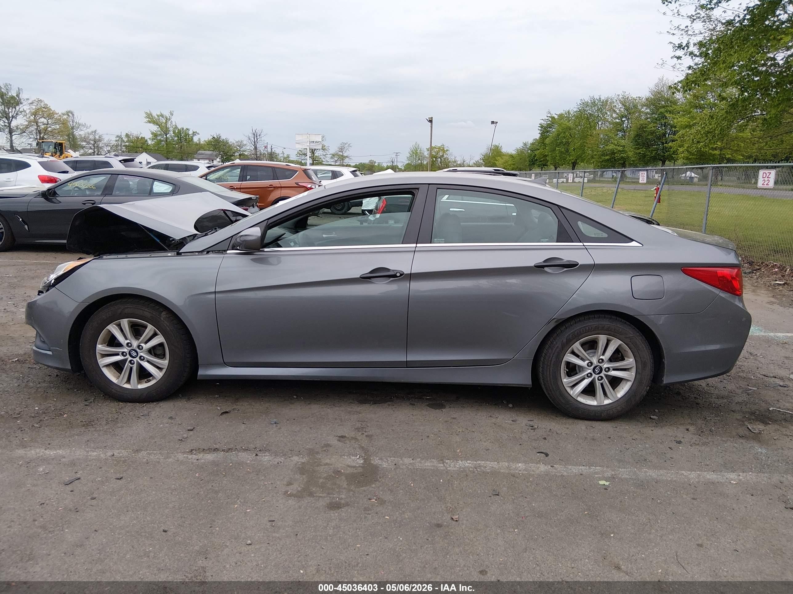 2014 Hyundai Sonata Gls Gray vin: 5NPEB4AC6EH860947