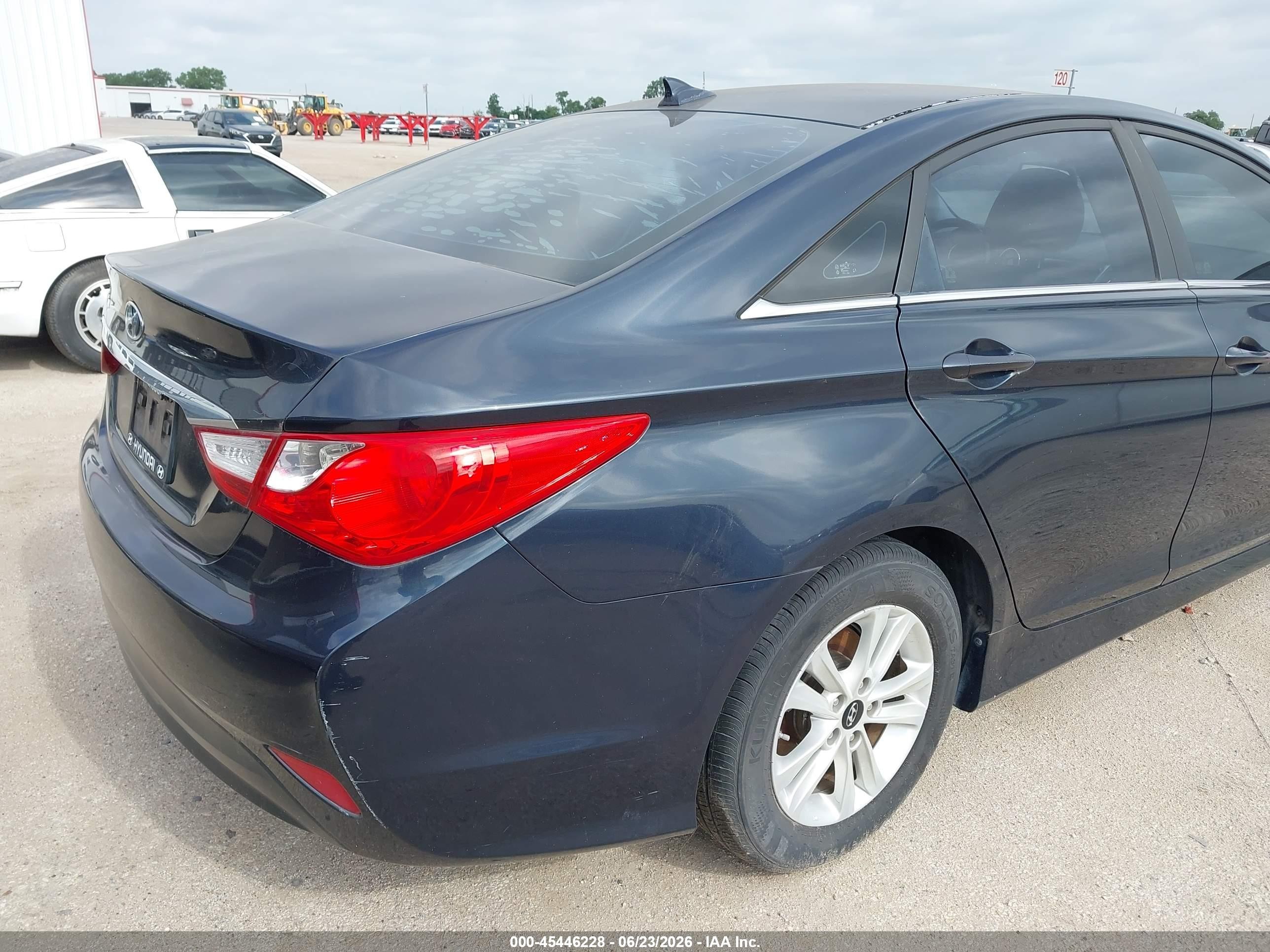 2014 Hyundai Sonata Gls Blue vin: 5NPEB4AC6EH864237