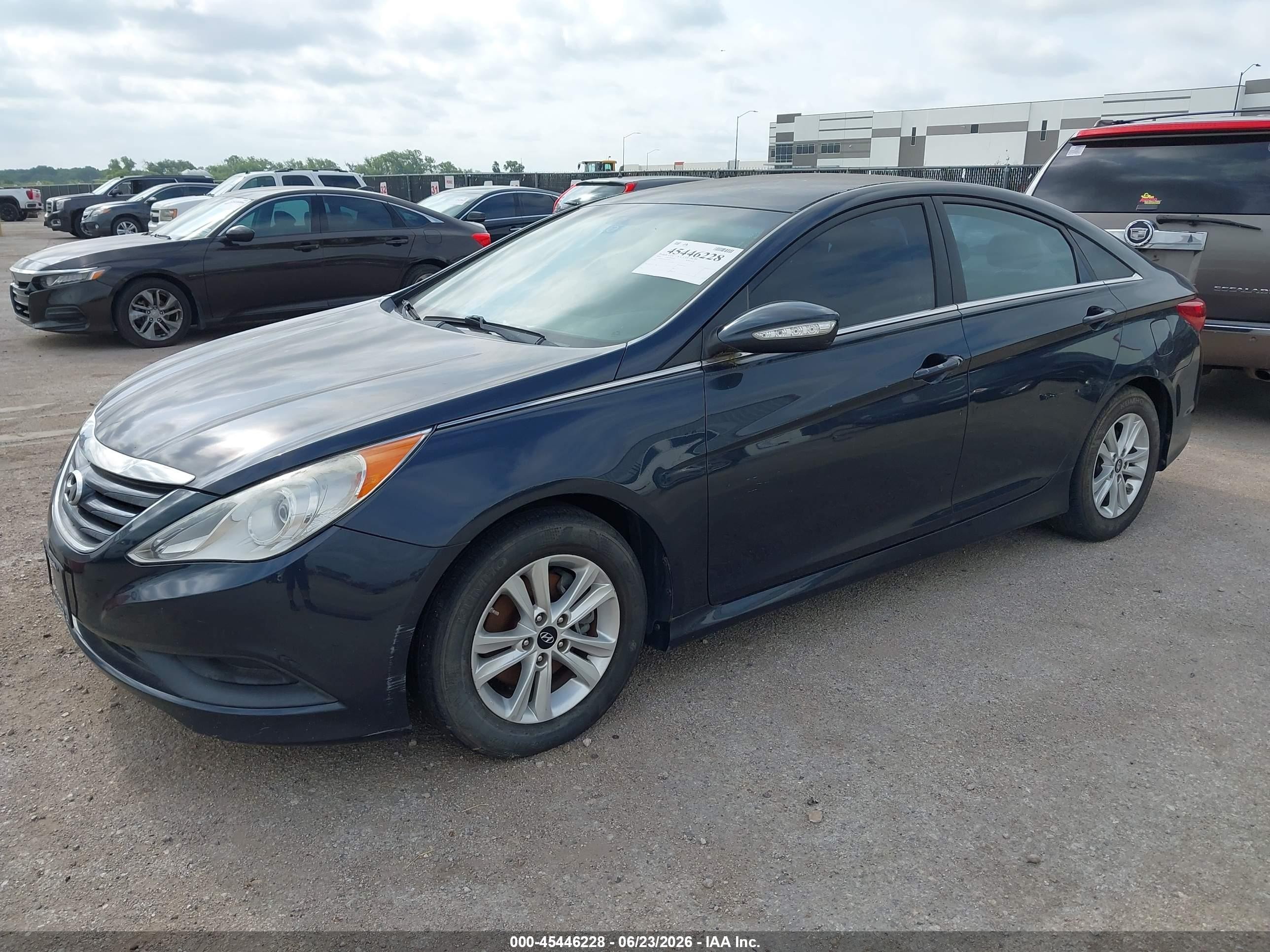 2014 Hyundai Sonata Gls Blue vin: 5NPEB4AC6EH864237