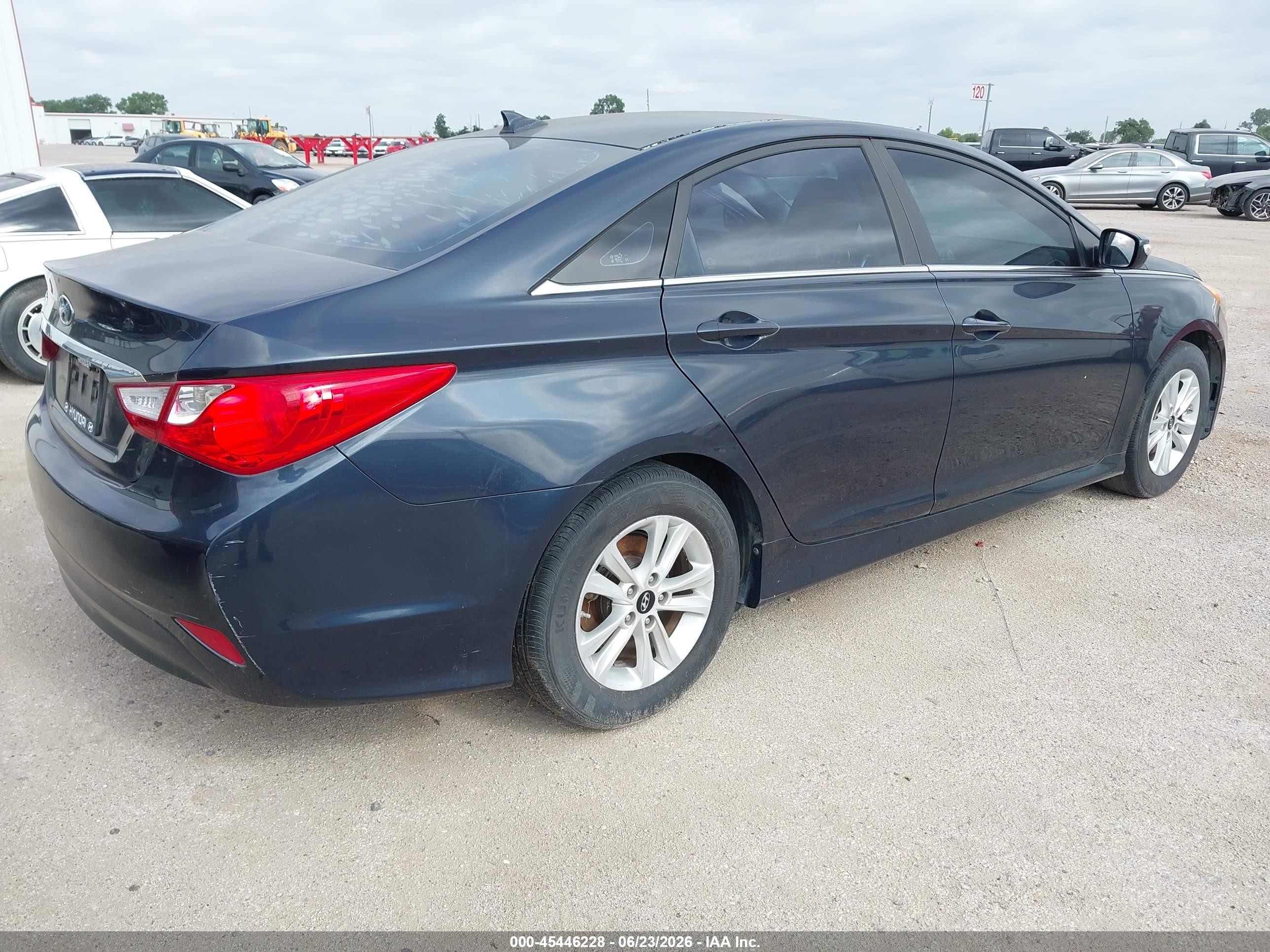 2014 Hyundai Sonata Gls Blue vin: 5NPEB4AC6EH864237