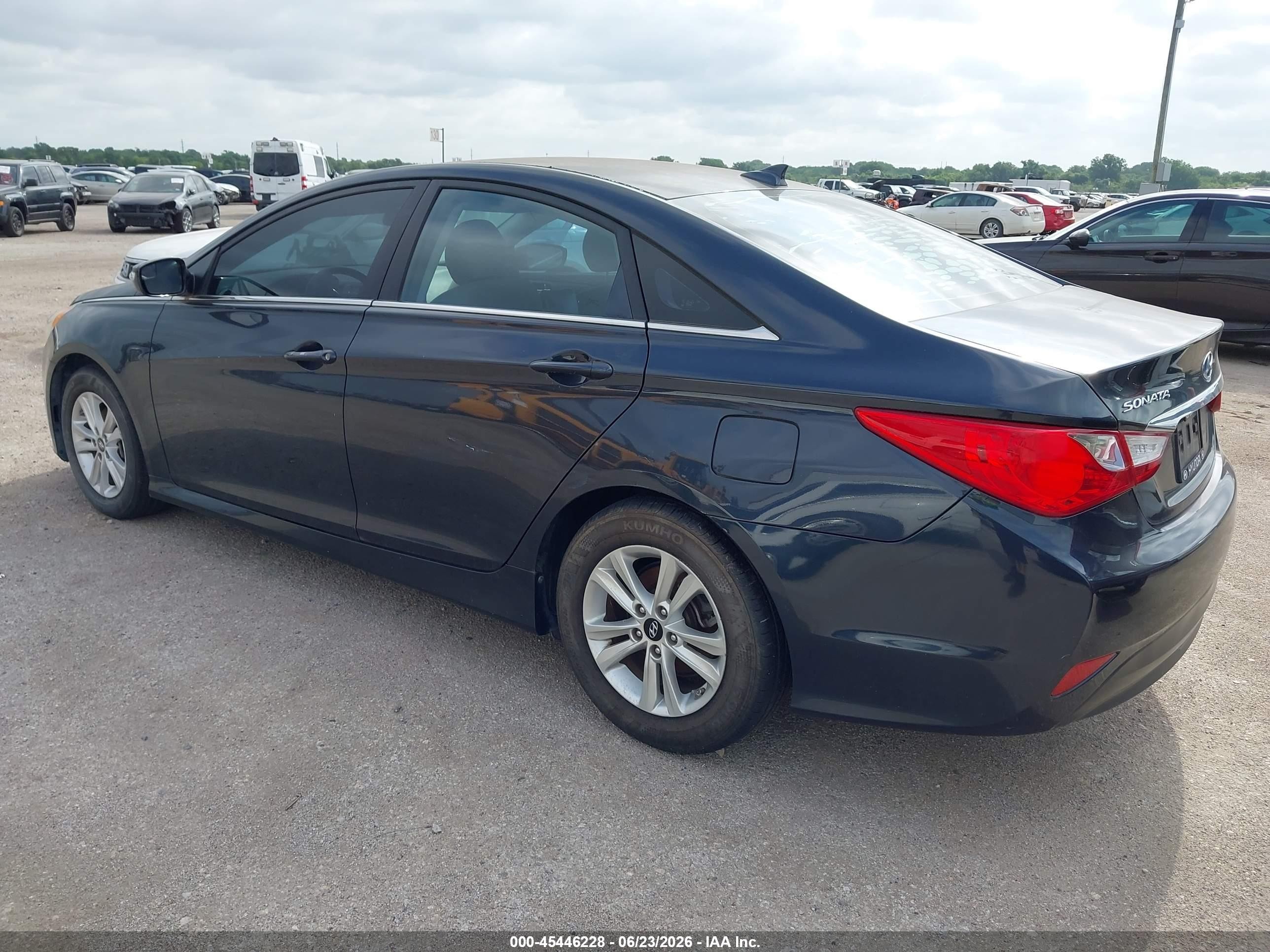 2014 Hyundai Sonata Gls Blue vin: 5NPEB4AC6EH864237