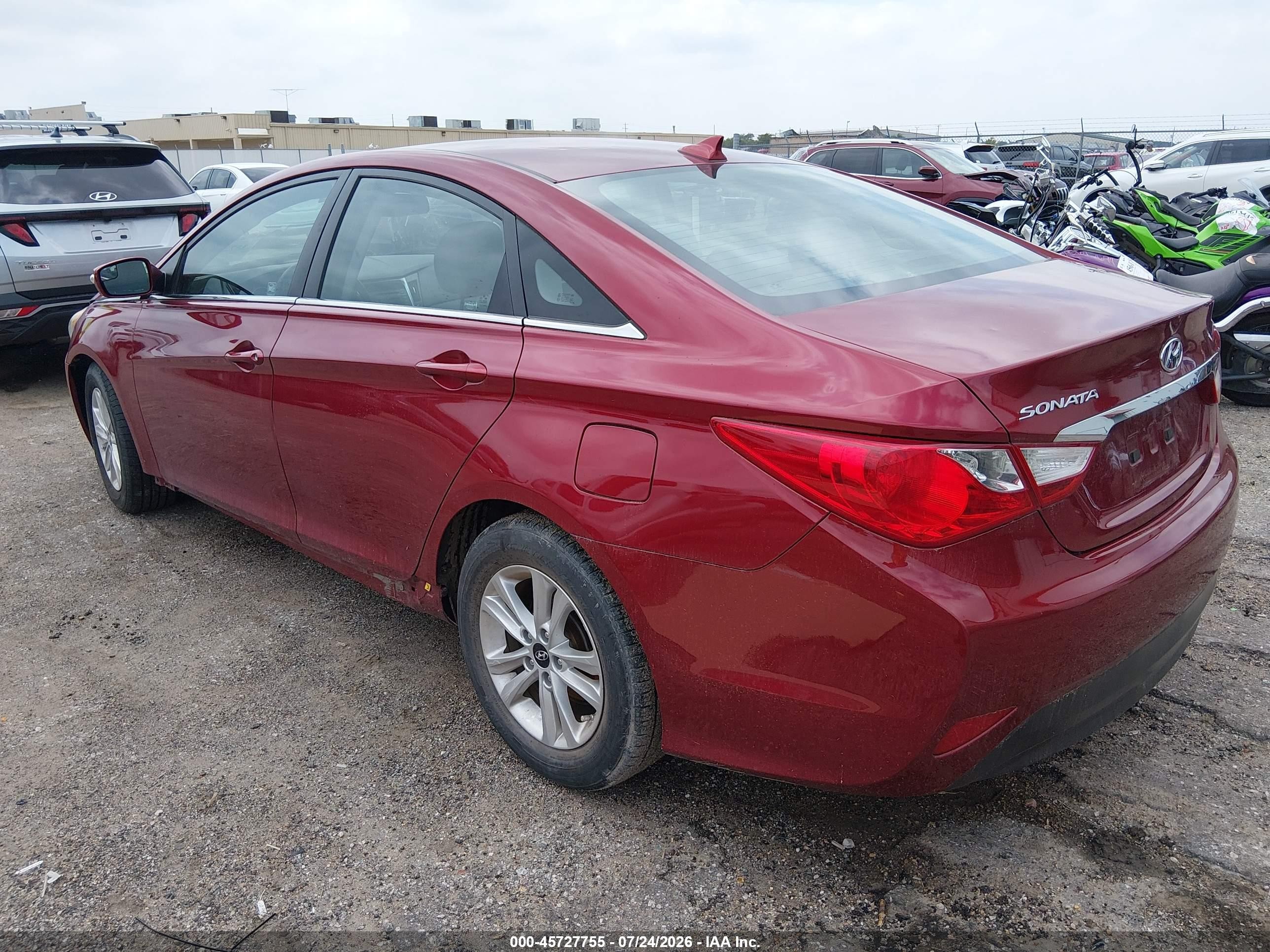 2014 Hyundai Sonata Gls Red vin: 5NPEB4AC6EH881149