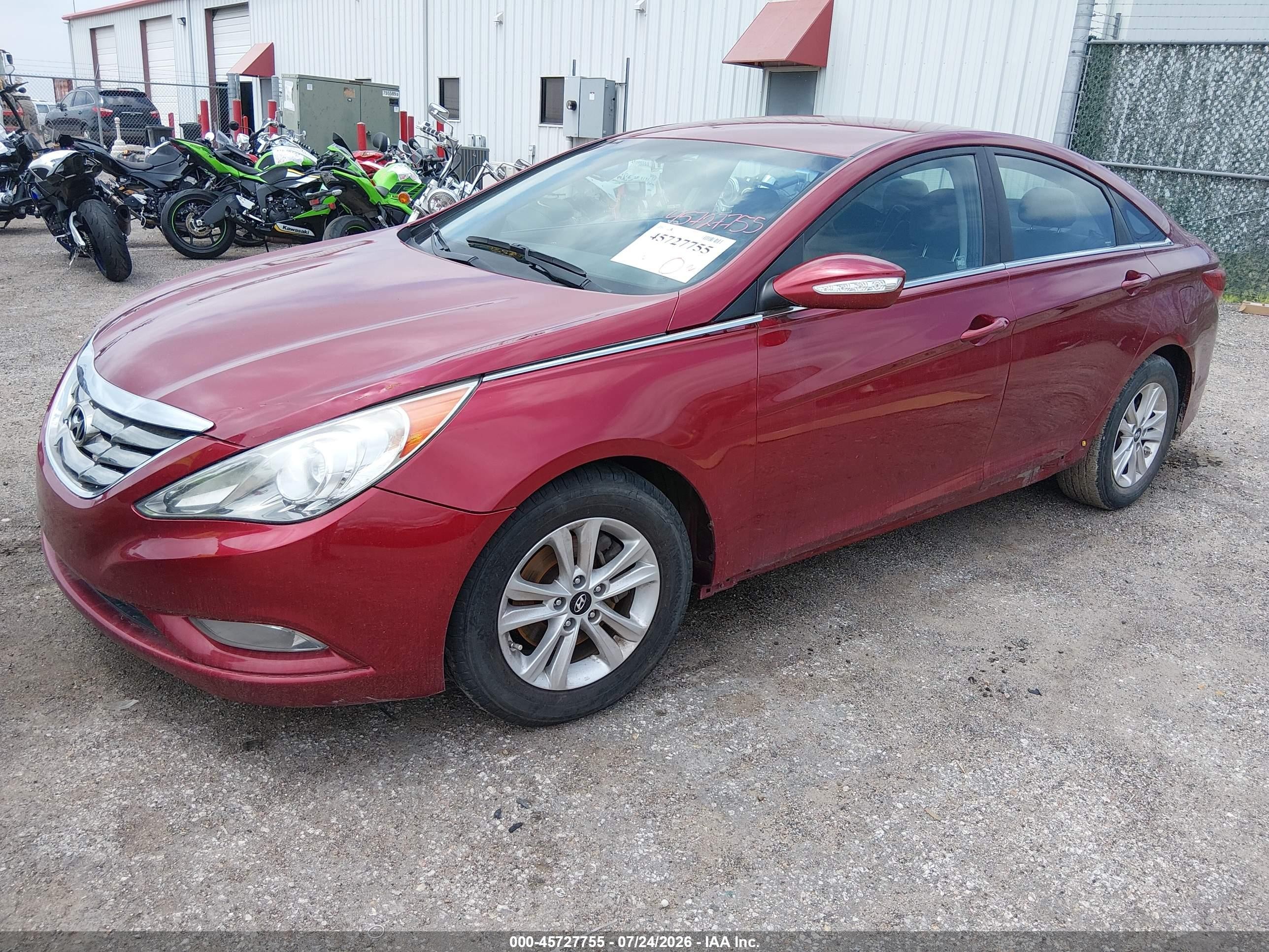 2014 Hyundai Sonata Gls Red vin: 5NPEB4AC6EH881149