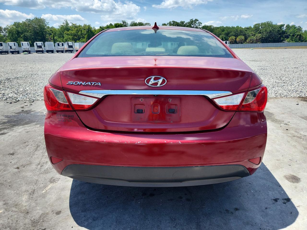 2014 Hyundai Sonata Gls Red vin: 5NPEB4AC6EH889106