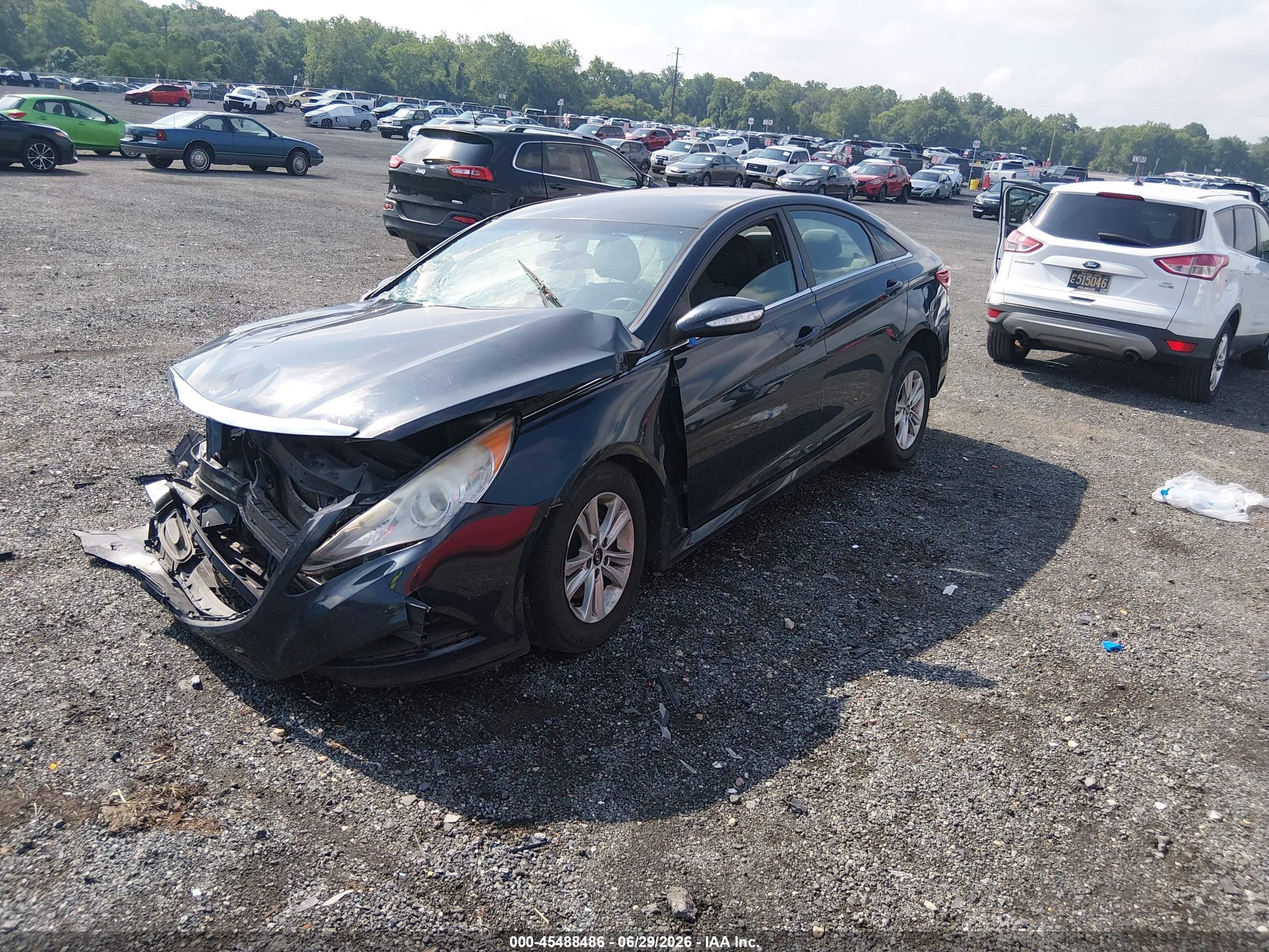 2014 Hyundai Sonata Gls Blue vin: 5NPEB4AC6EH891602