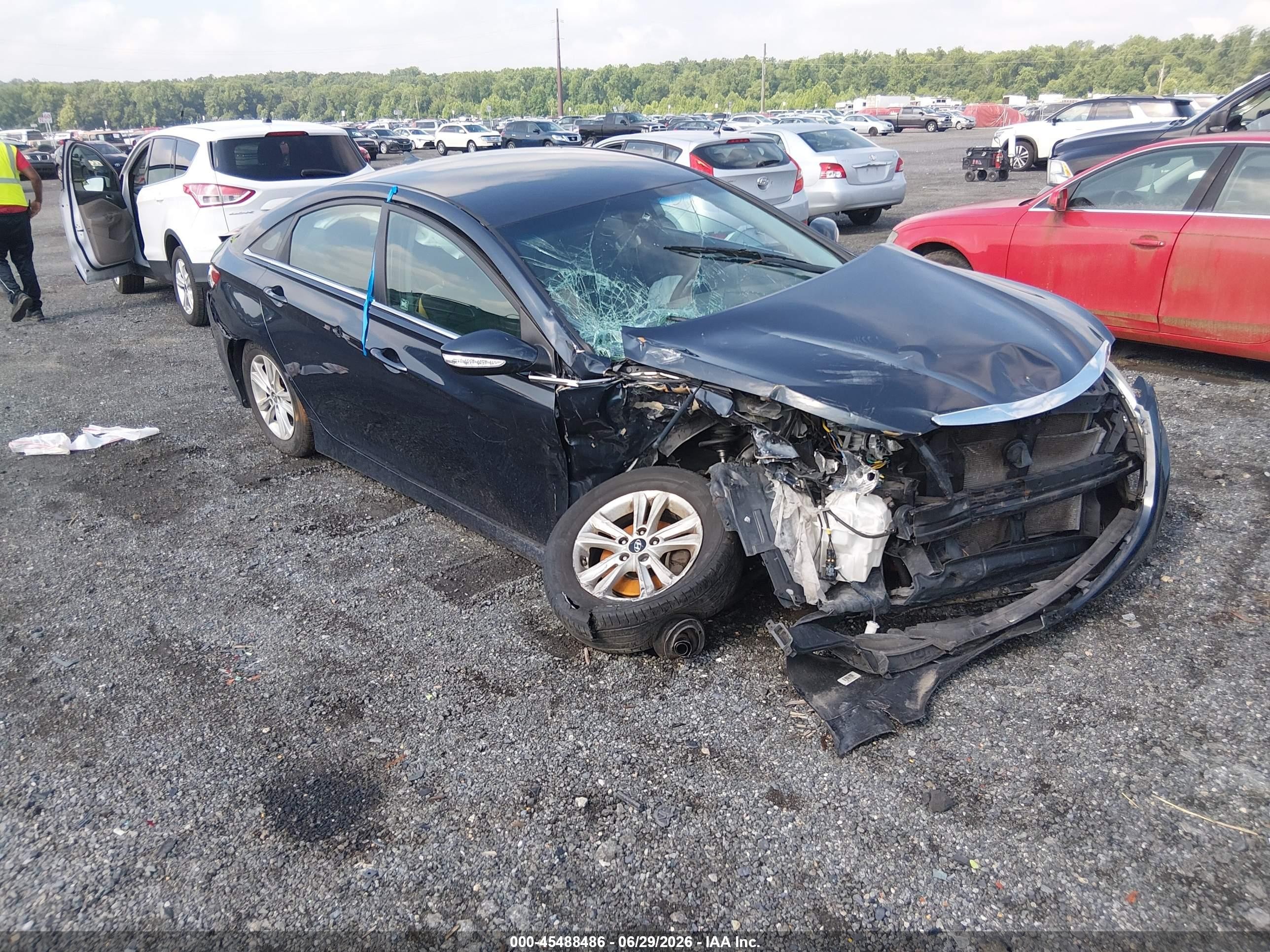 2014 Hyundai Sonata Gls Blue vin: 5NPEB4AC6EH891602