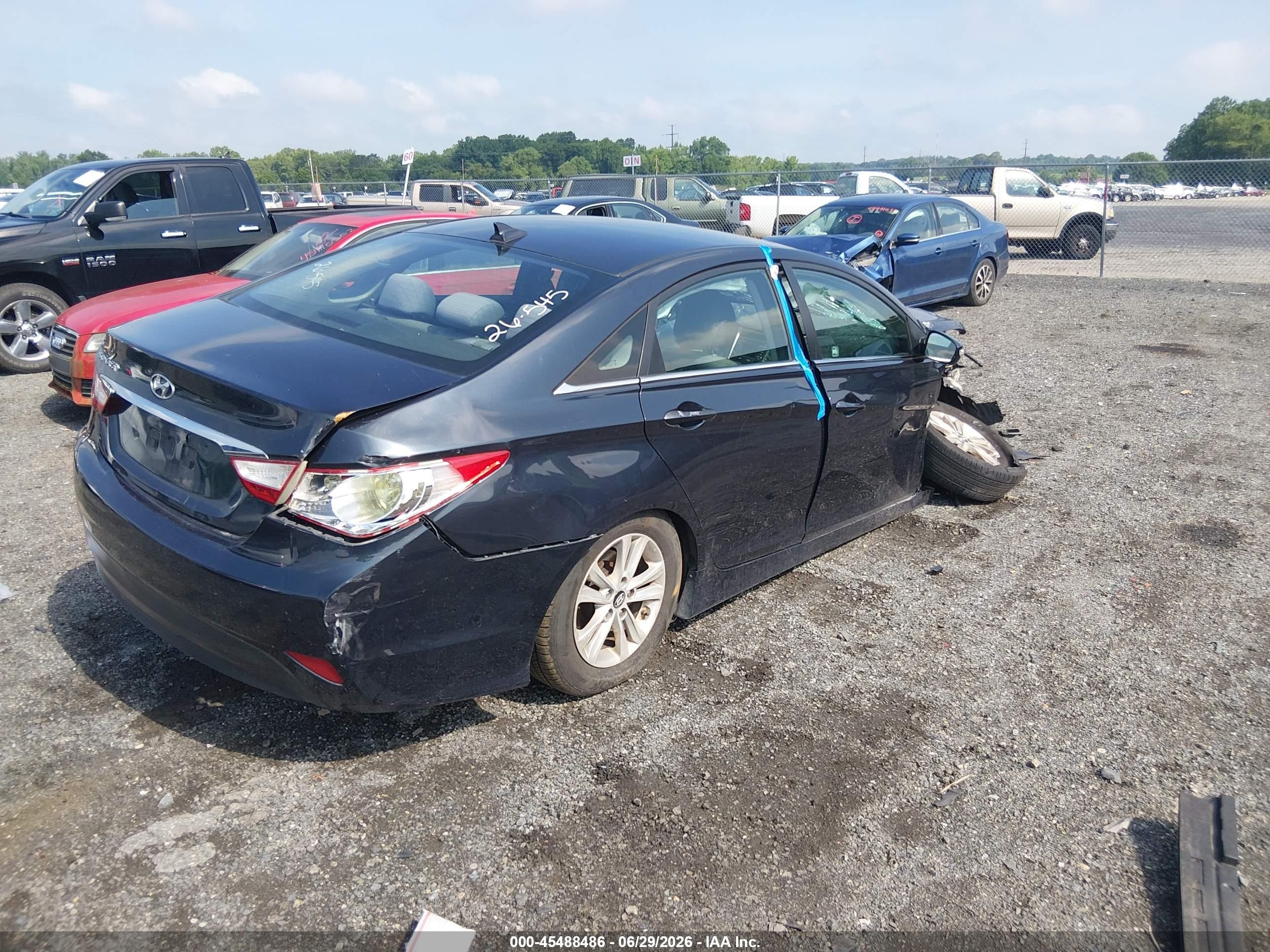 2014 Hyundai Sonata Gls Blue vin: 5NPEB4AC6EH891602