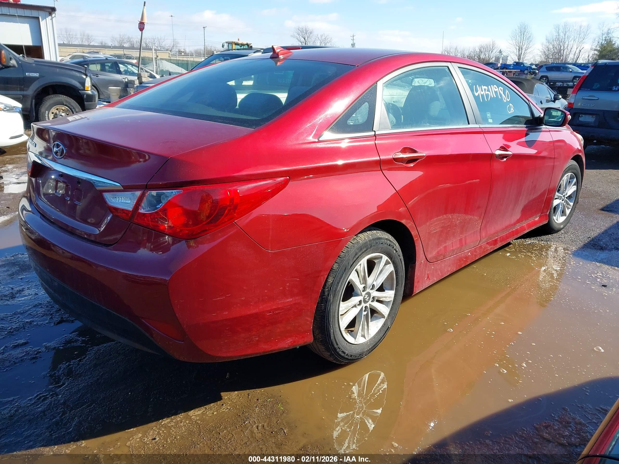 2014 Hyundai Sonata Gls Maroon vin: 5NPEB4AC6EH899750