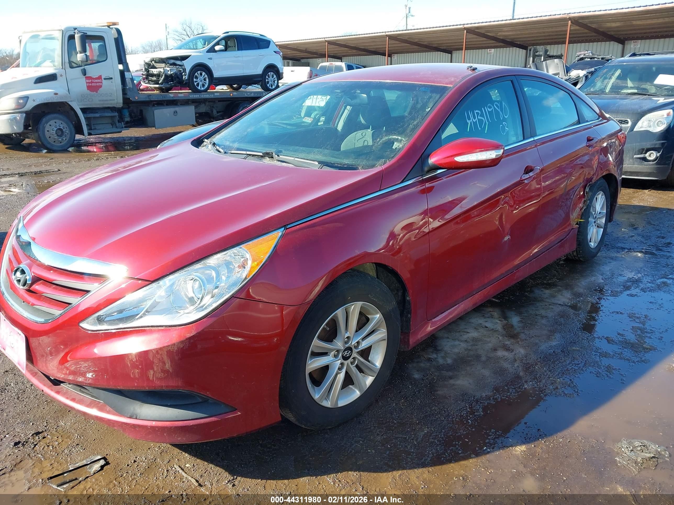 2014 Hyundai Sonata Gls Maroon vin: 5NPEB4AC6EH899750