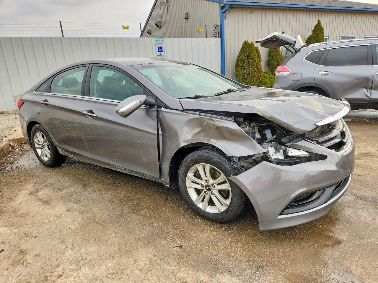 2014 Hyundai Sonata Gls Gray vin: 5NPEB4AC6EH904607