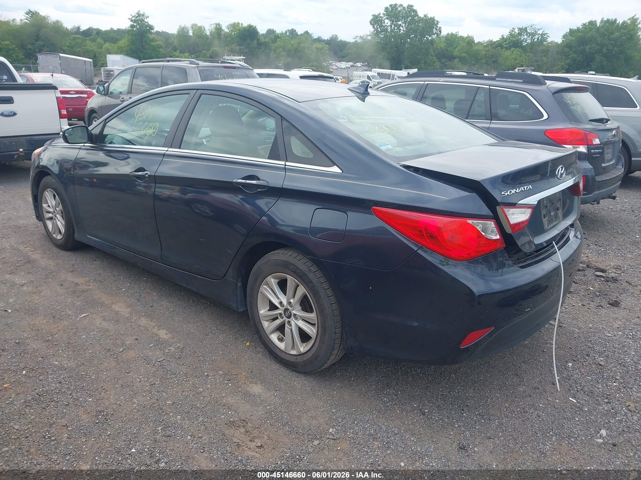 2014 Hyundai Sonata Gls Blue vin: 5NPEB4AC6EH905532