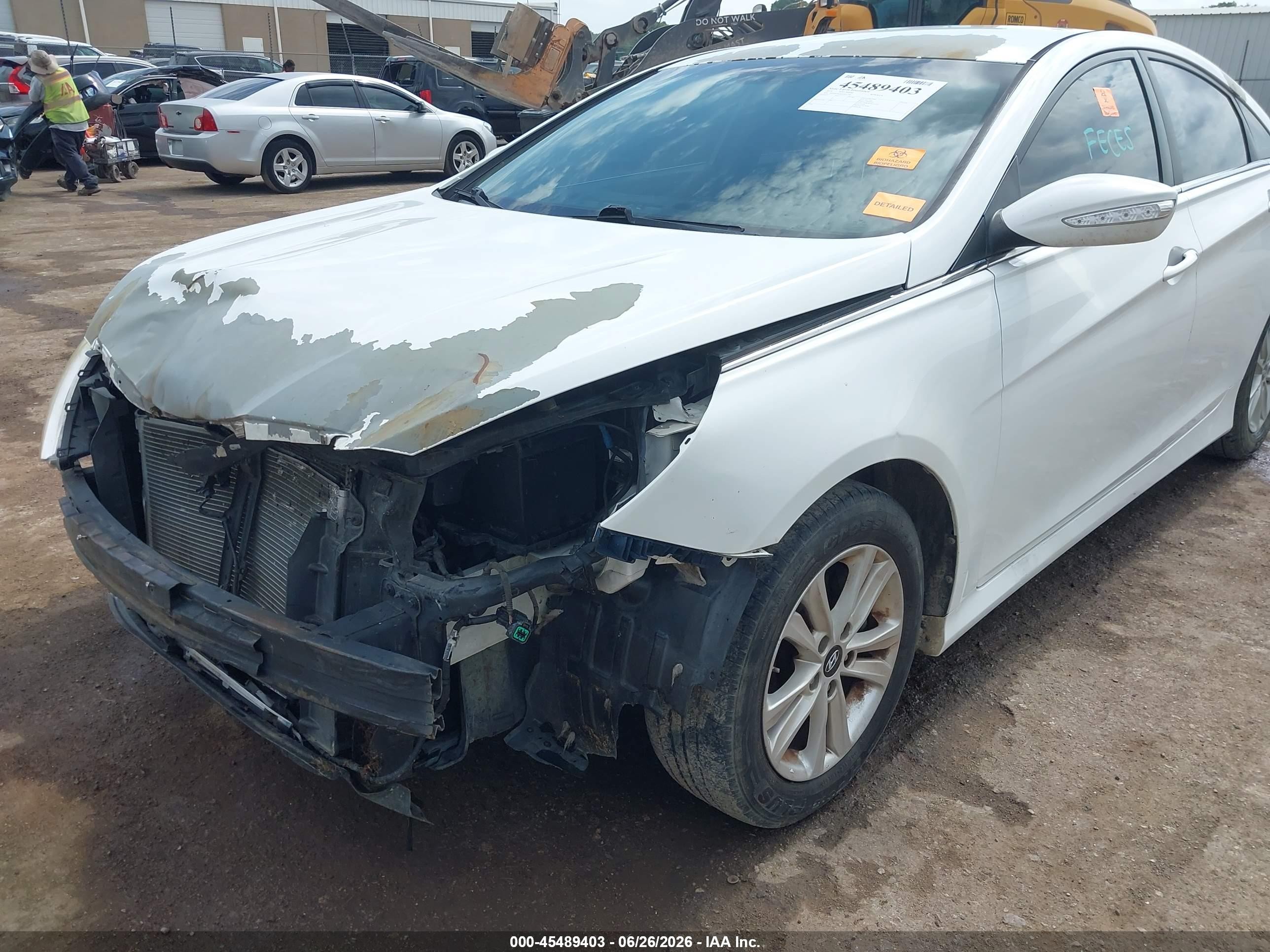 2014 Hyundai Sonata Gls White vin: 5NPEB4AC6EH912738