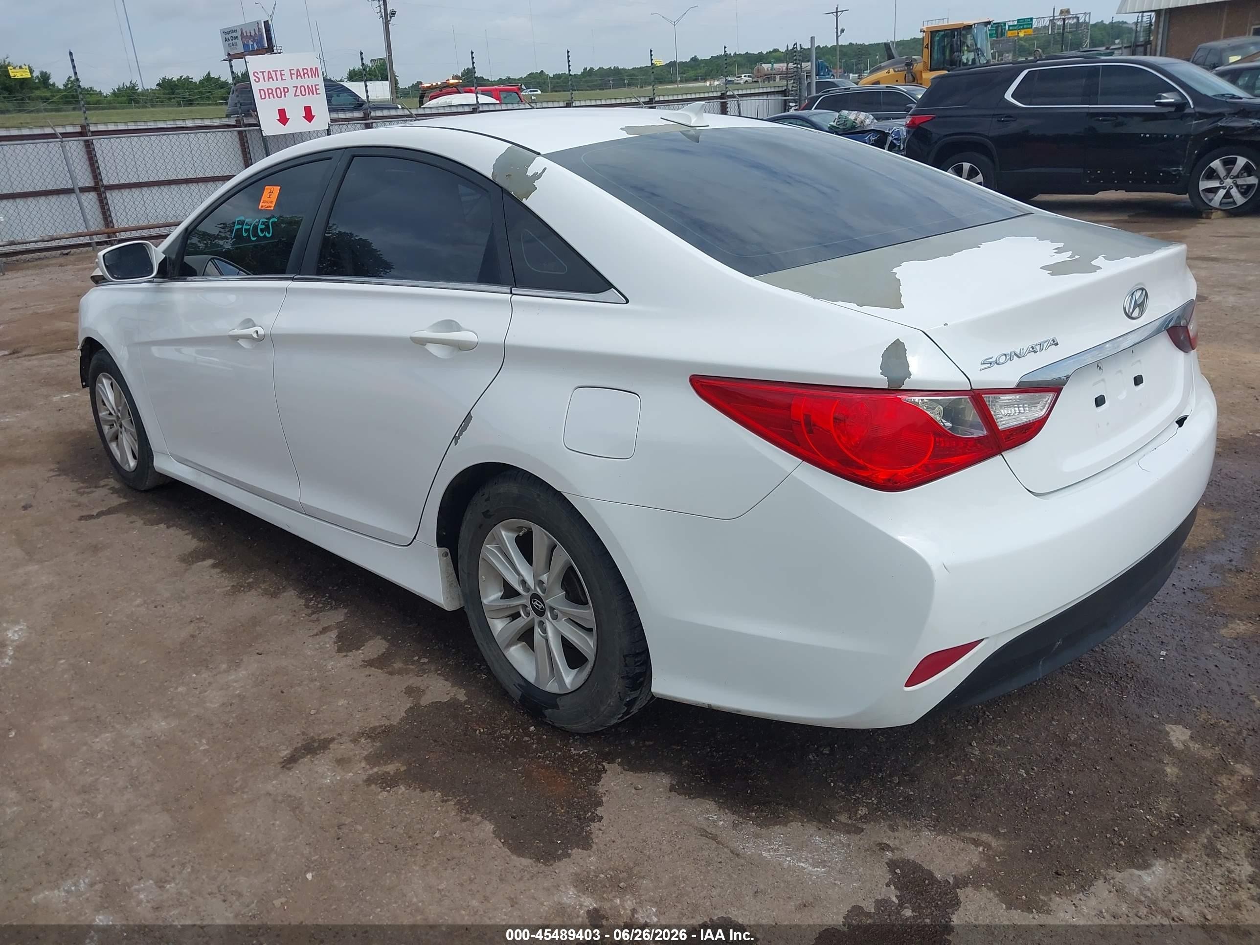 2014 Hyundai Sonata Gls White vin: 5NPEB4AC6EH912738