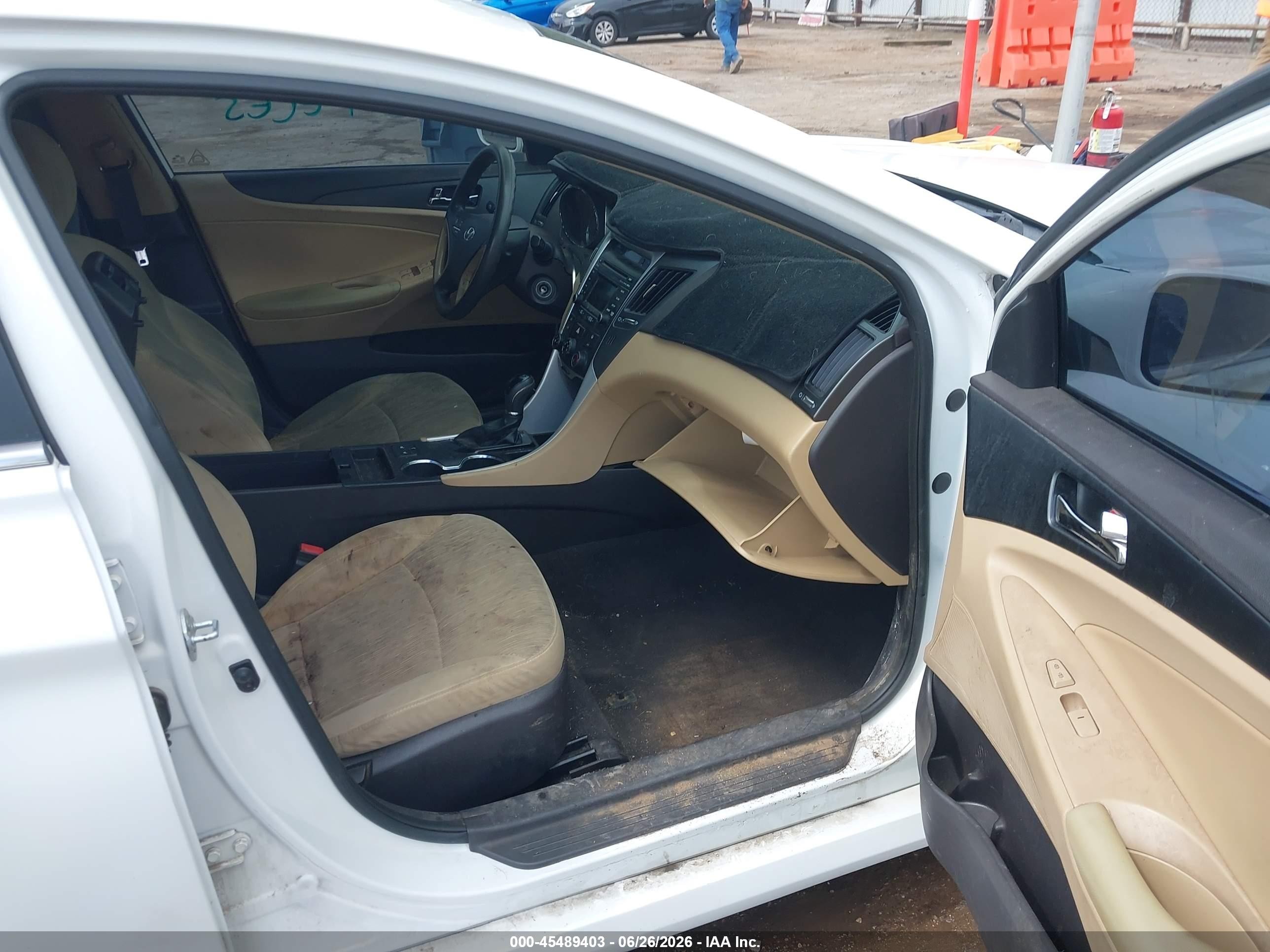2014 Hyundai Sonata Gls White vin: 5NPEB4AC6EH912738