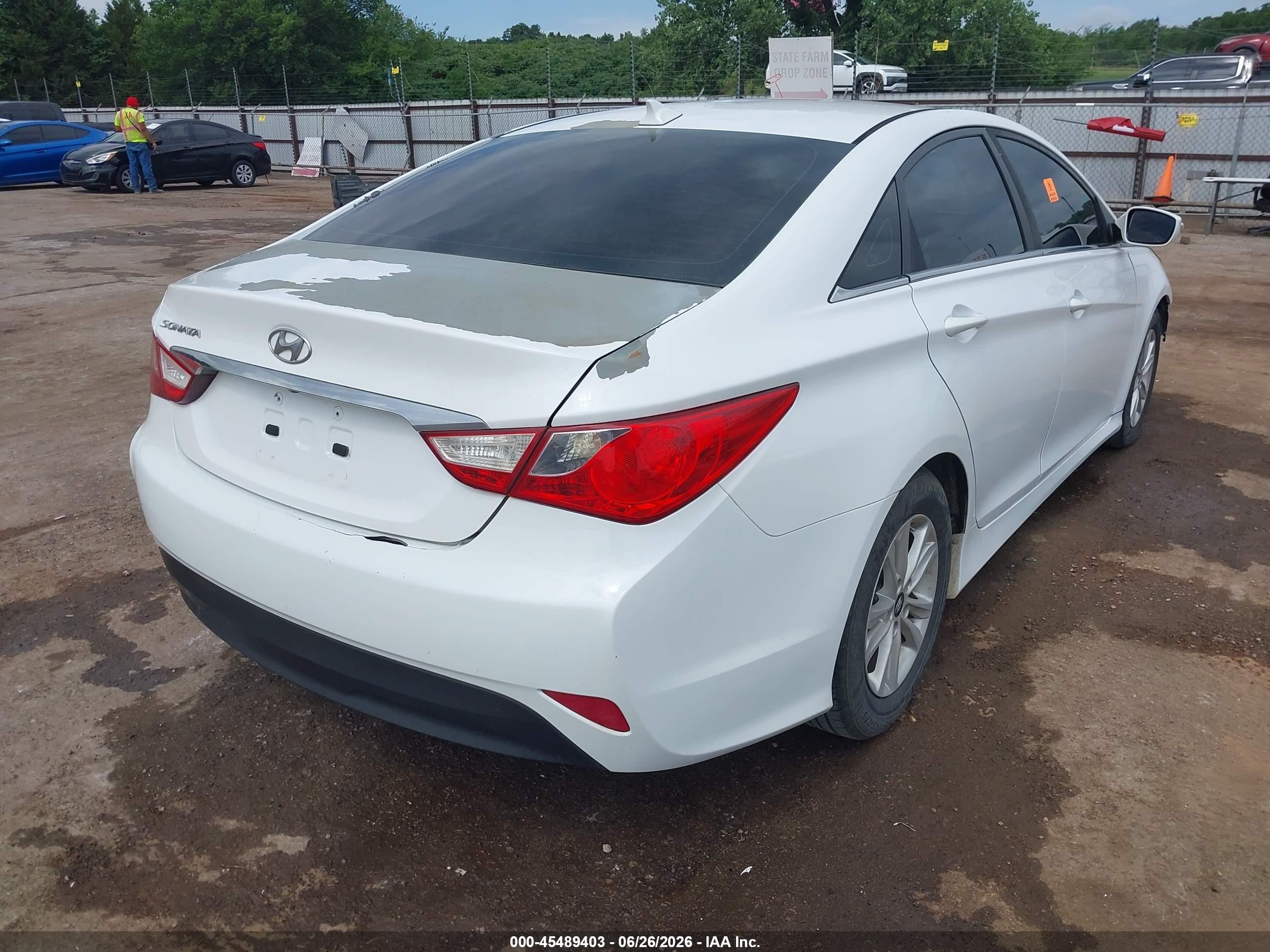 2014 Hyundai Sonata Gls White vin: 5NPEB4AC6EH912738