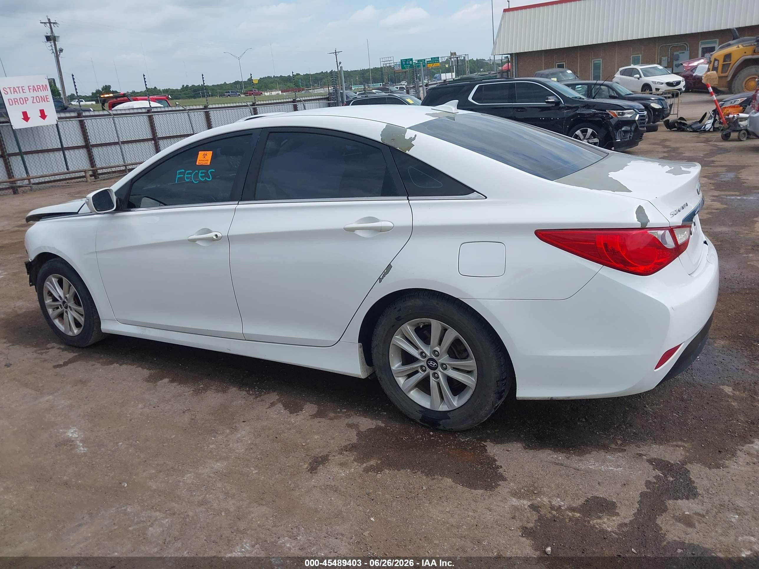 2014 Hyundai Sonata Gls White vin: 5NPEB4AC6EH912738