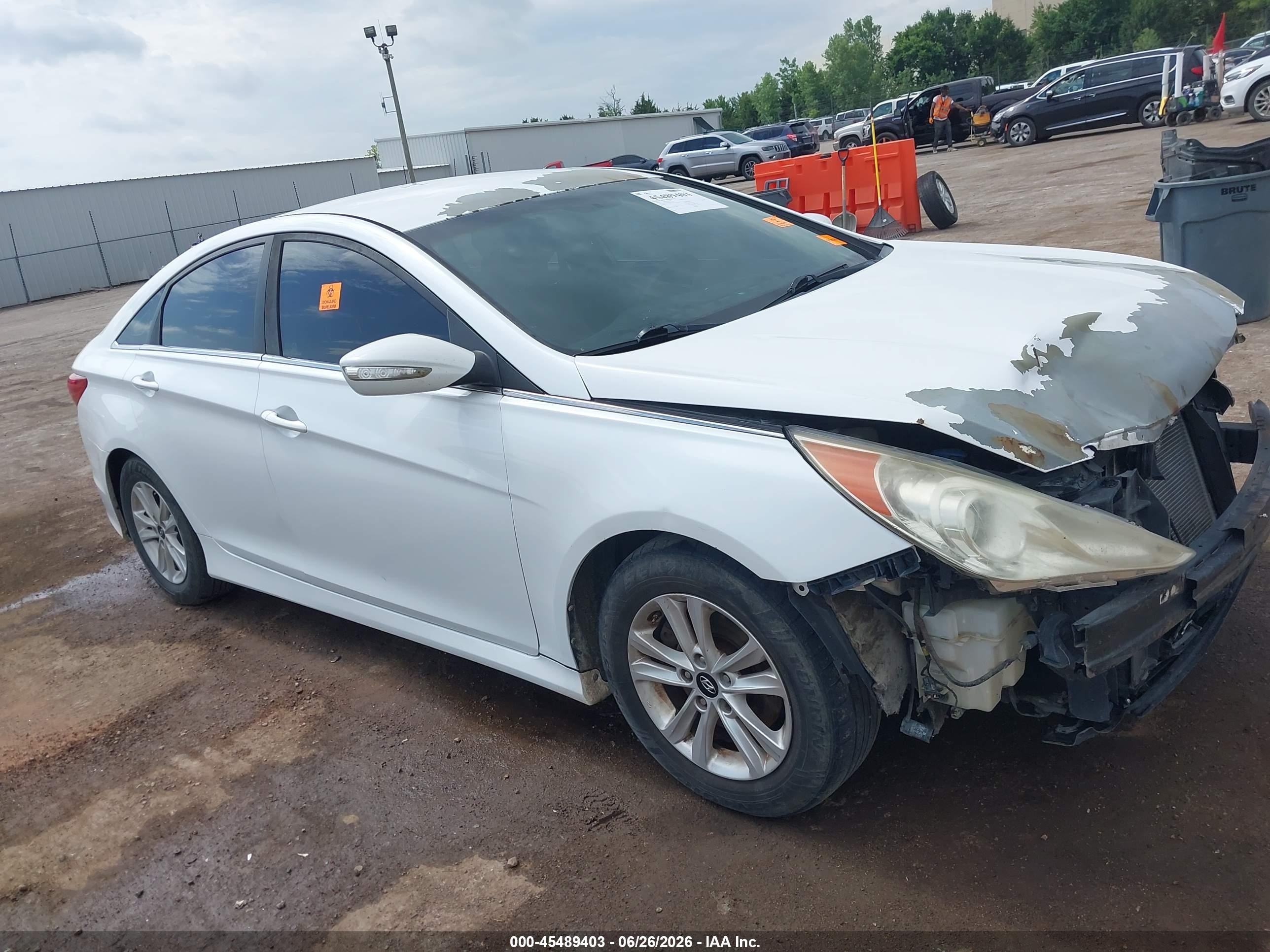 2014 Hyundai Sonata Gls White vin: 5NPEB4AC6EH912738