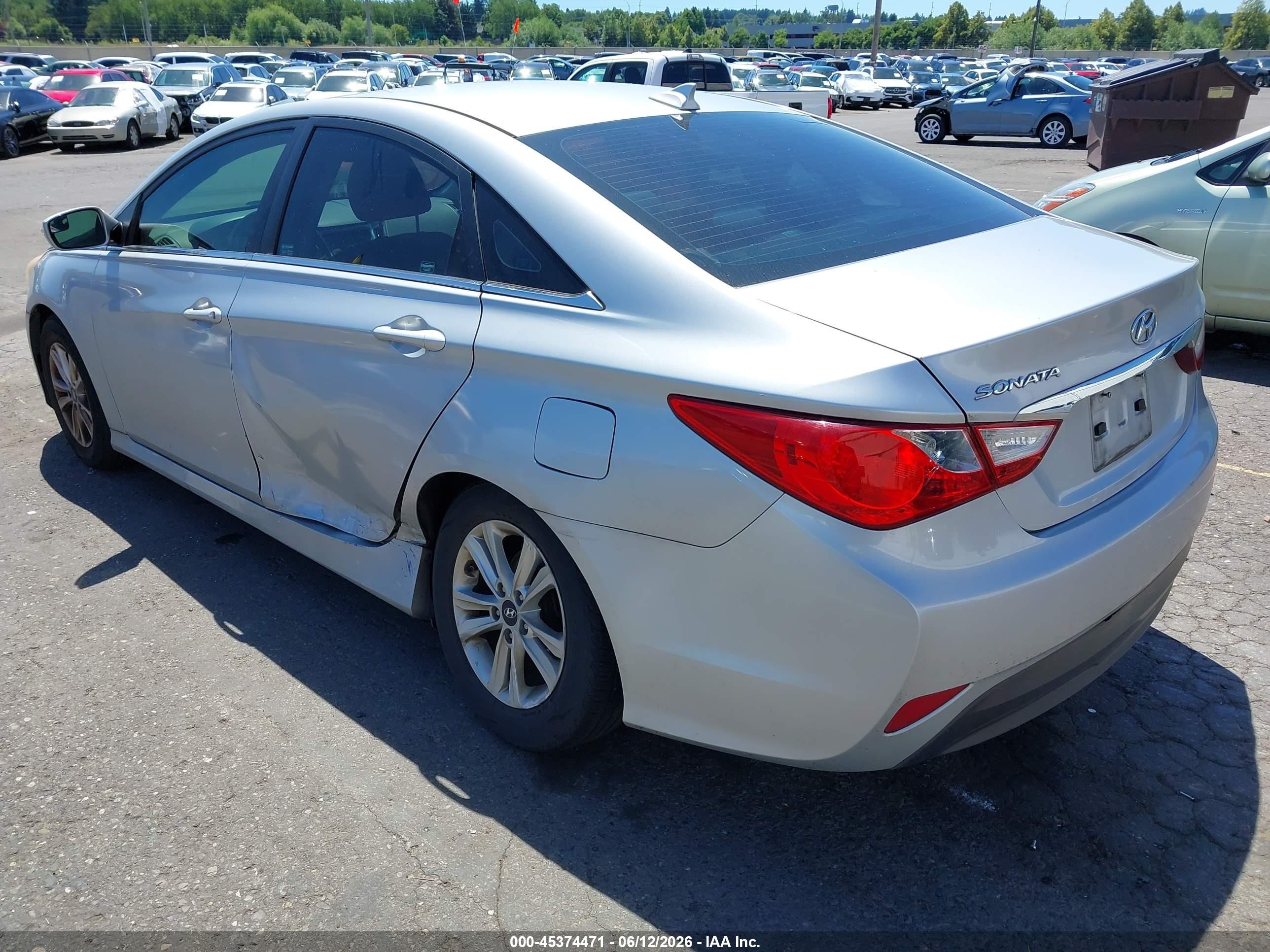 2014 Hyundai Sonata Gls Silver vin: 5NPEB4AC6EH913727