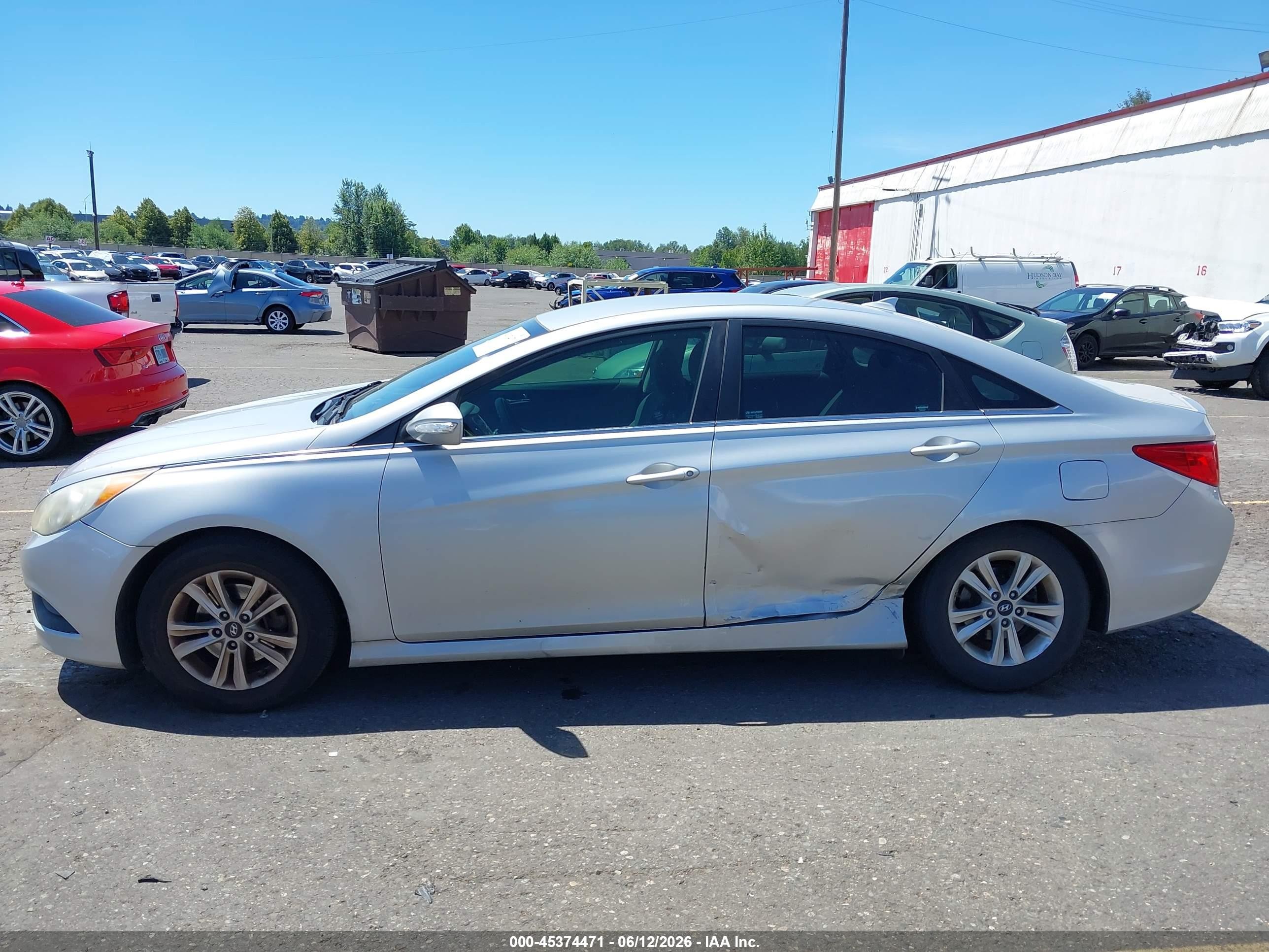 2014 Hyundai Sonata Gls Silver vin: 5NPEB4AC6EH913727