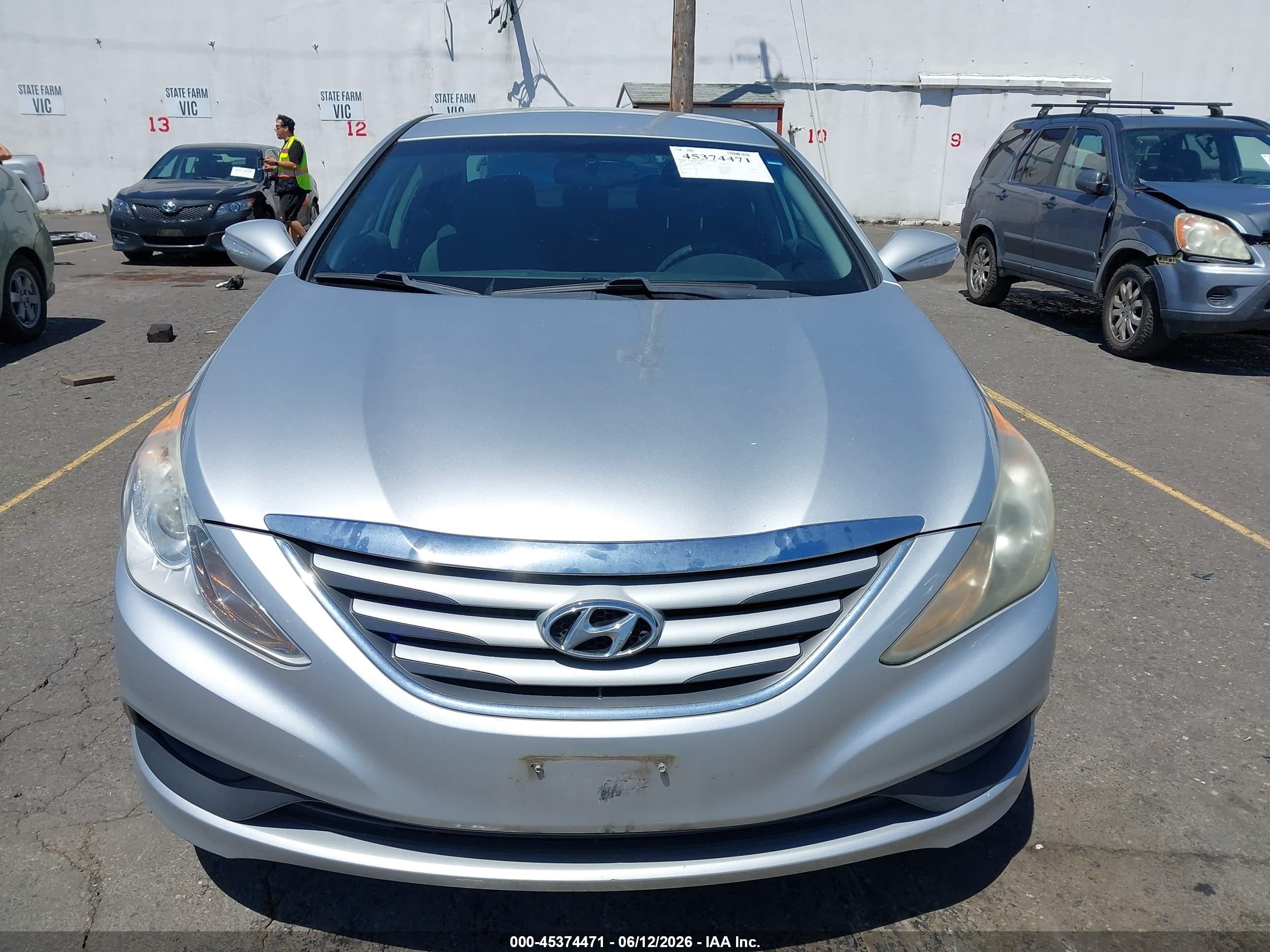 2014 Hyundai Sonata Gls Silver vin: 5NPEB4AC6EH913727