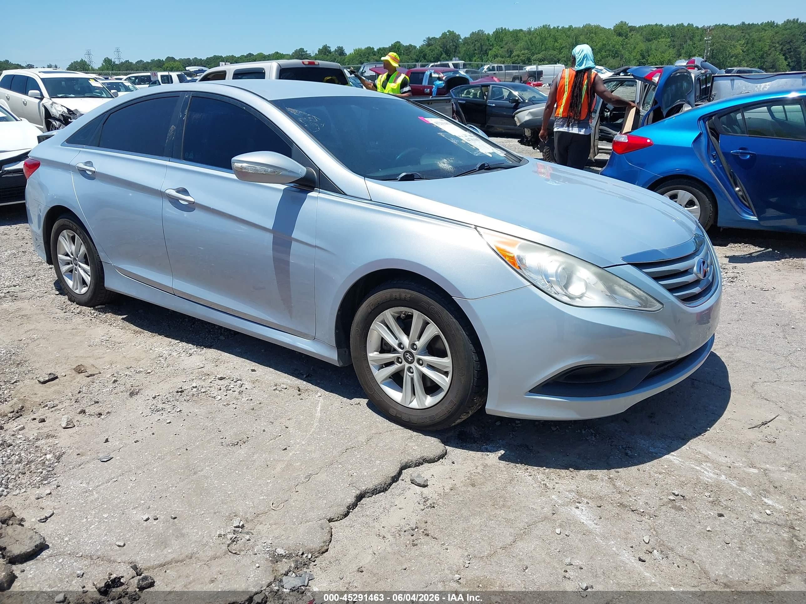 2014 Hyundai Sonata Gls Silver vin: 5NPEB4AC6EH919835
