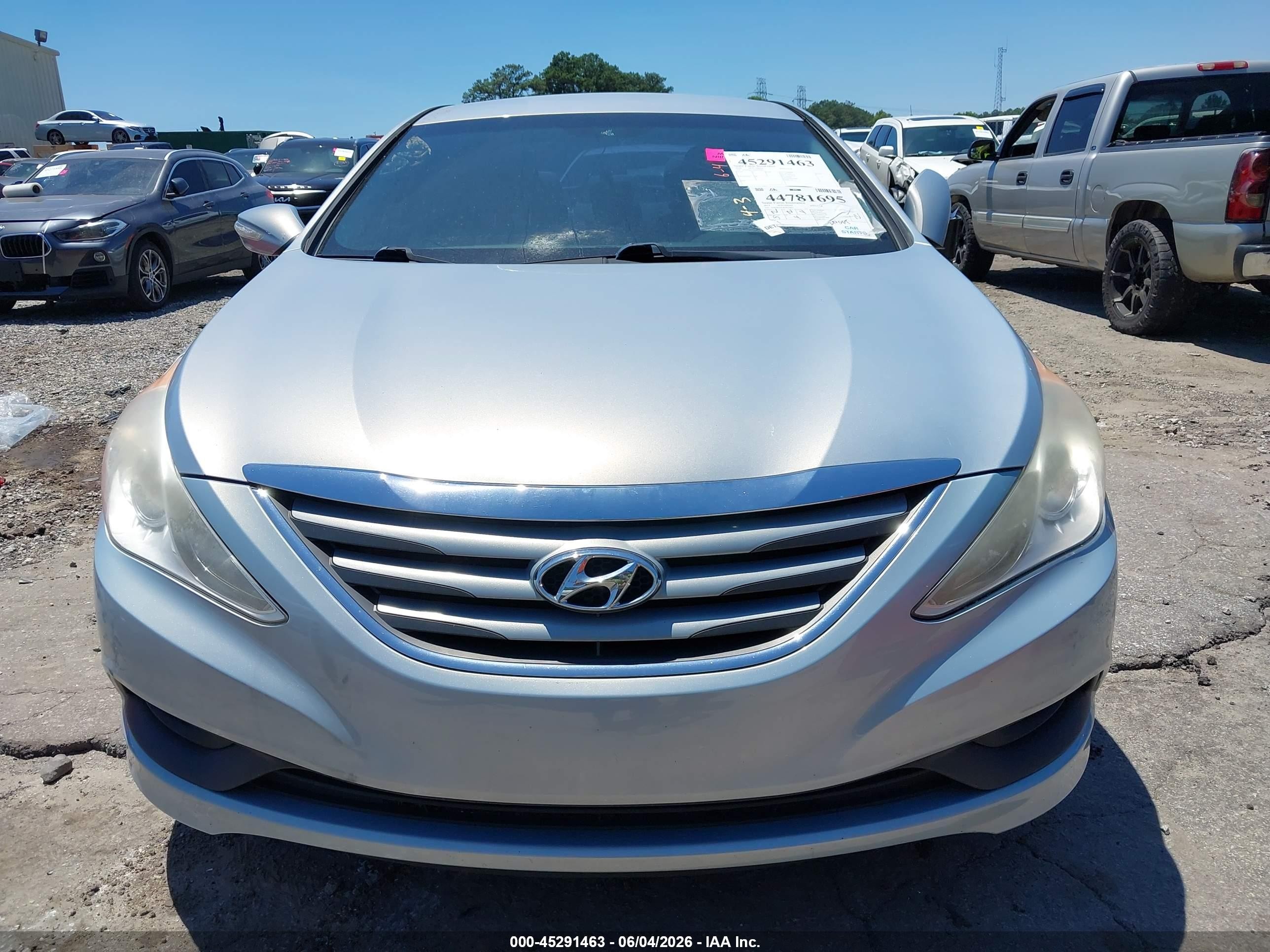 2014 Hyundai Sonata Gls Silver vin: 5NPEB4AC6EH919835