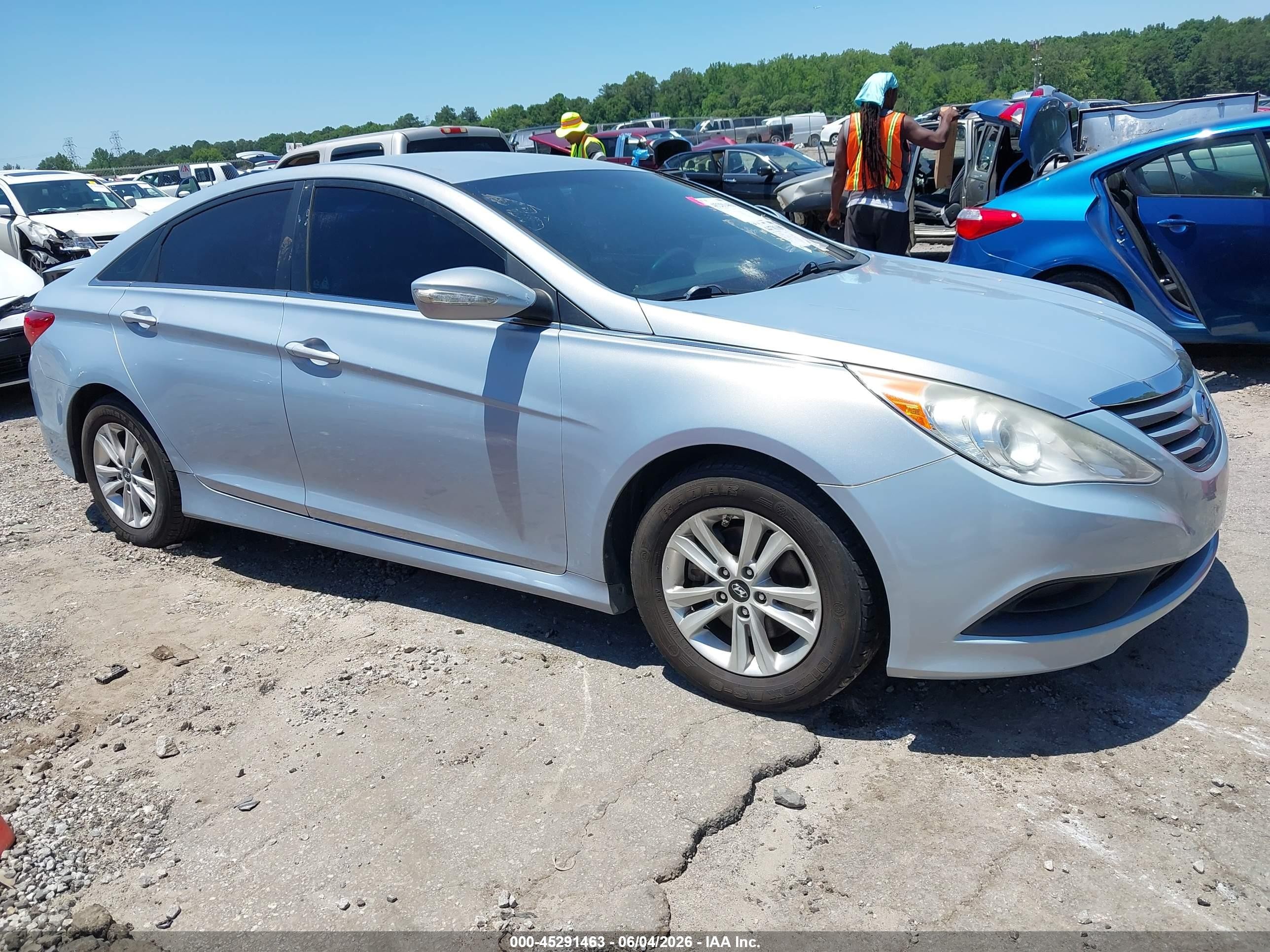 2014 Hyundai Sonata Gls Silver vin: 5NPEB4AC6EH919835
